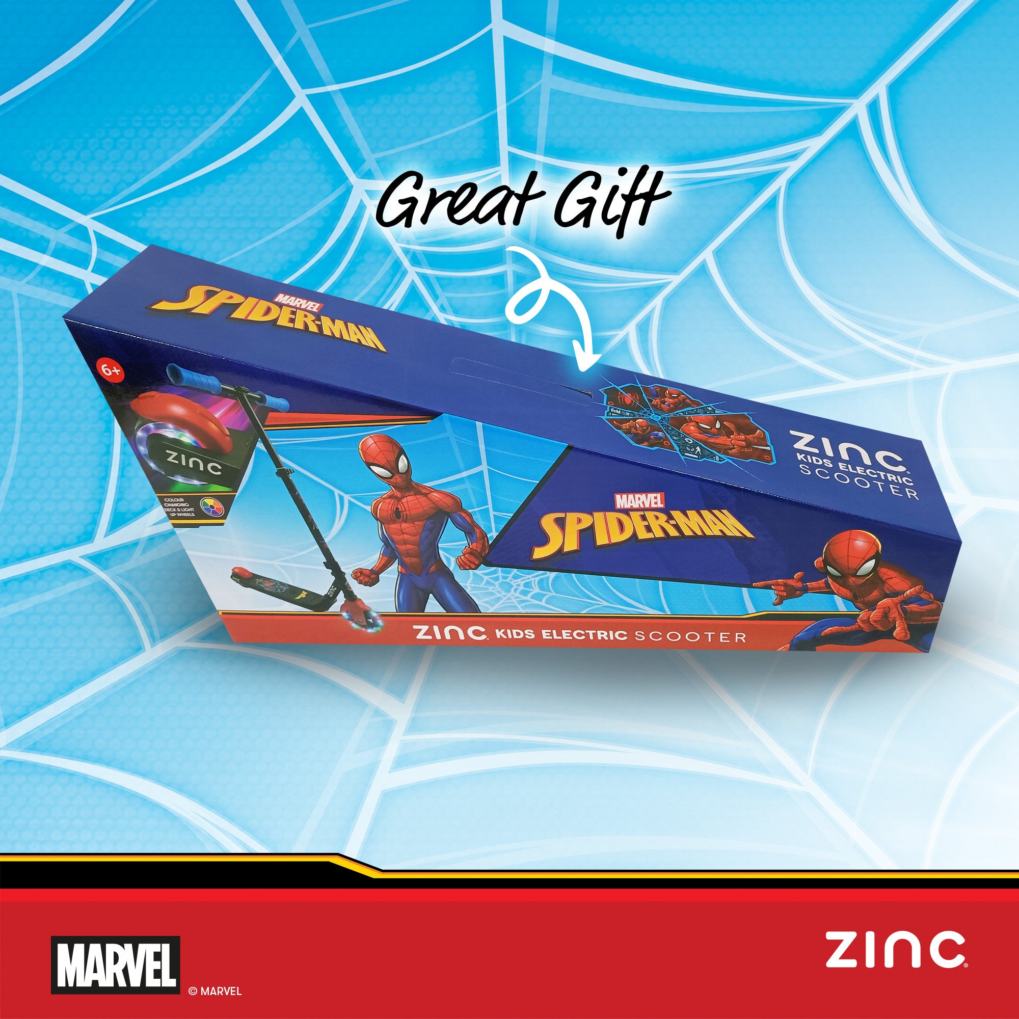 Marvel Spiderman electric scooter for kids  the perfect 1st electric scooter for ages 6+