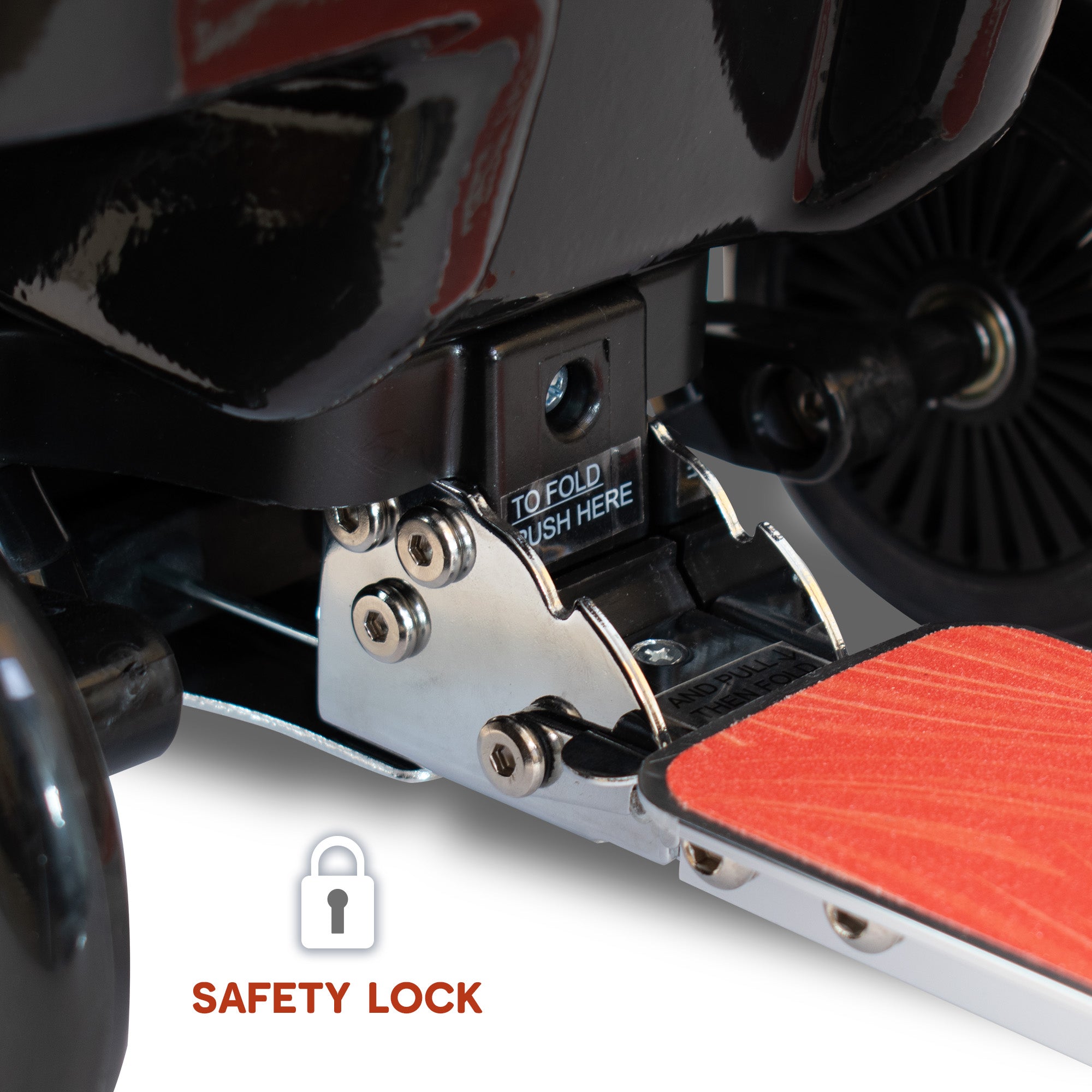 Flyte Frazer Fox scooter suitcase safety lock mechanism for secure travel and child protection
