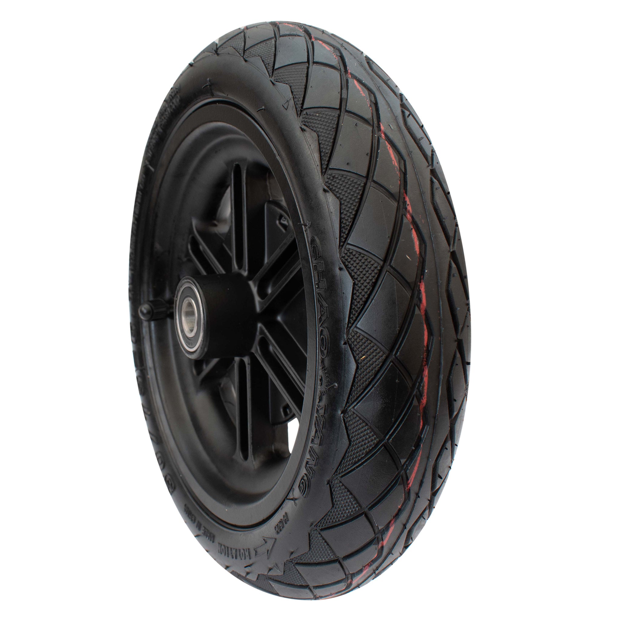 Replacement front wheel for the Formula E GZ3 Electric Scooter, featuring a black tire and rim.