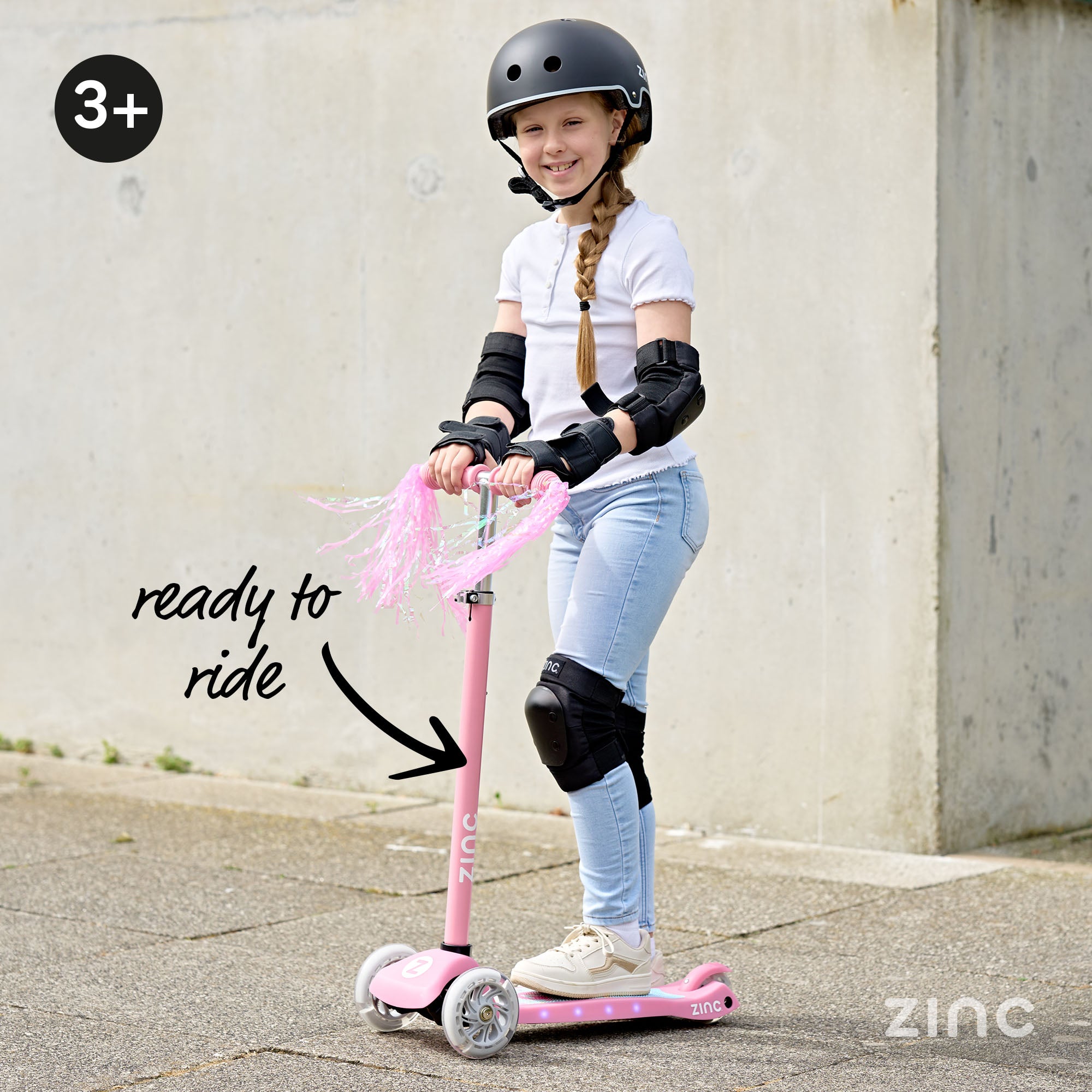 Zinc Superstar Non Folding Scooter with Light Up Deck and Wheels - Unicorn Design Main View