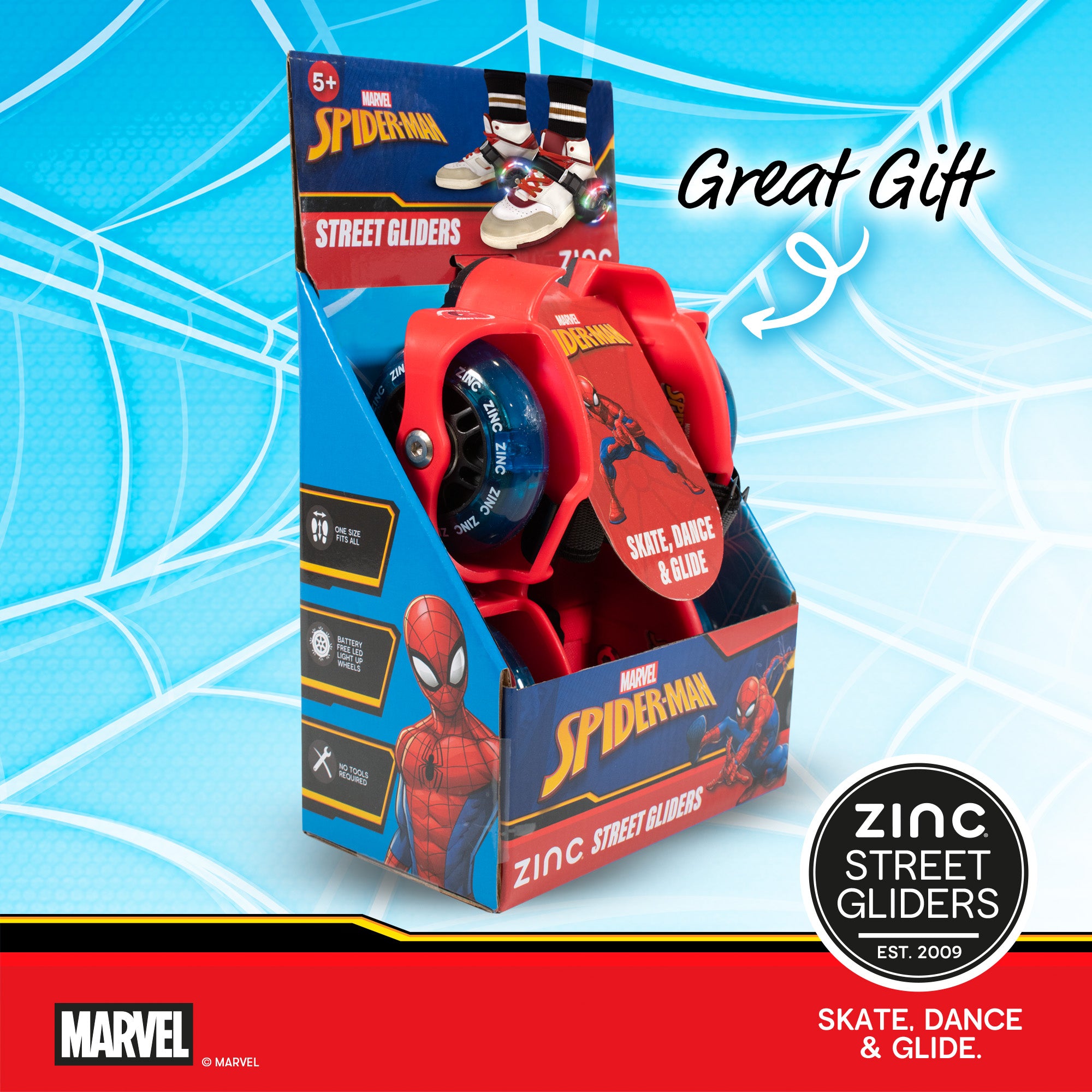 Zinc Marvel Spiderman Street Gliders