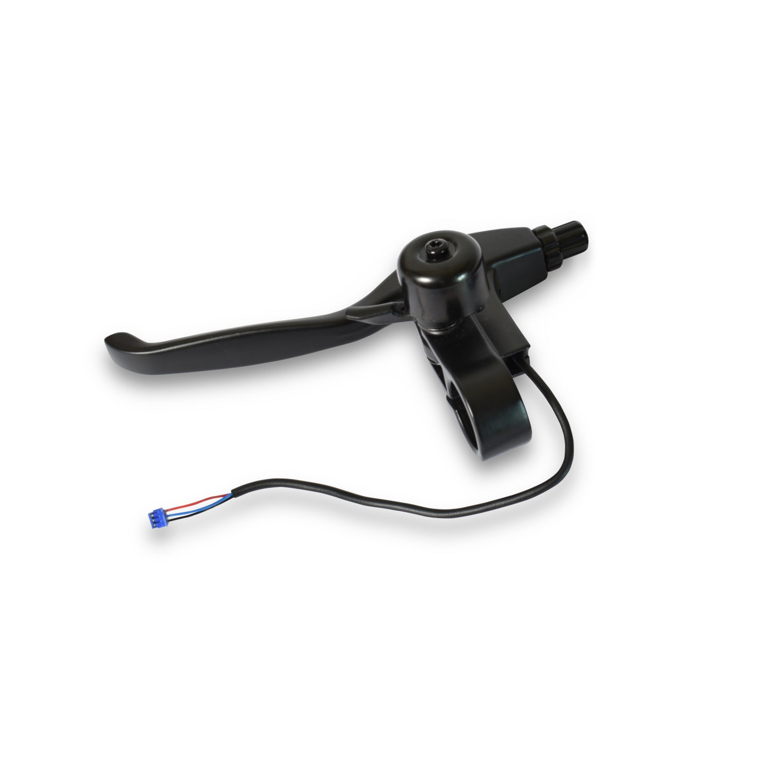 A black replacement brake lever for the Velocity Plus electric scooter, displayed on a plain background.