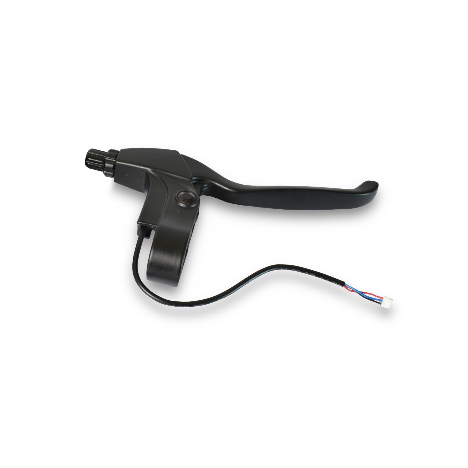 Black replacement brake lever for the Velocity Plus electric scooter, displayed on a white background.