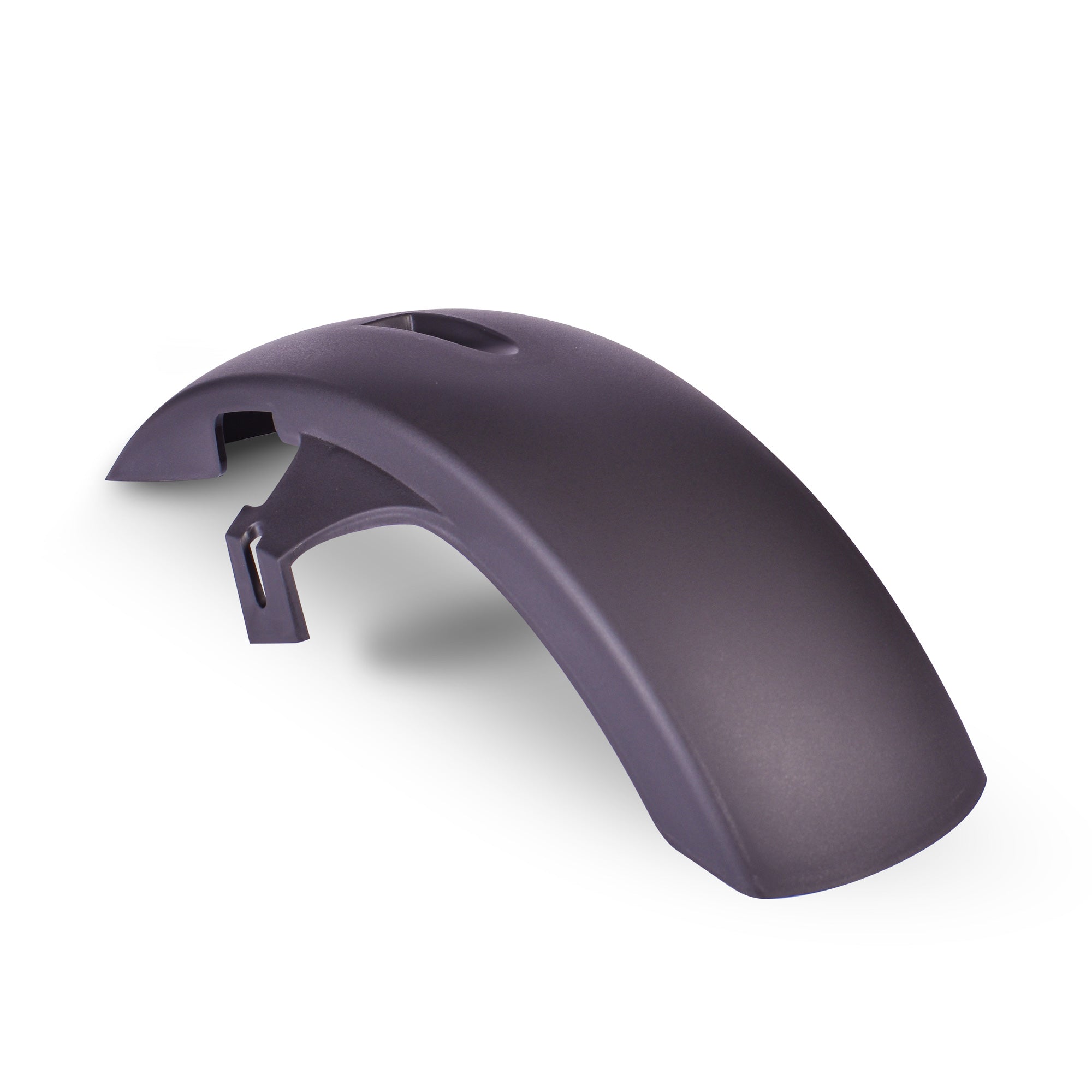 A solid purple front mudguard for the Velocity Plus Electric Scooter.