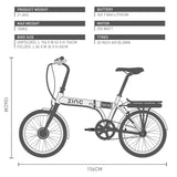 Zinc 20" Wheel Size Folding Electric Bike with 36V Battery