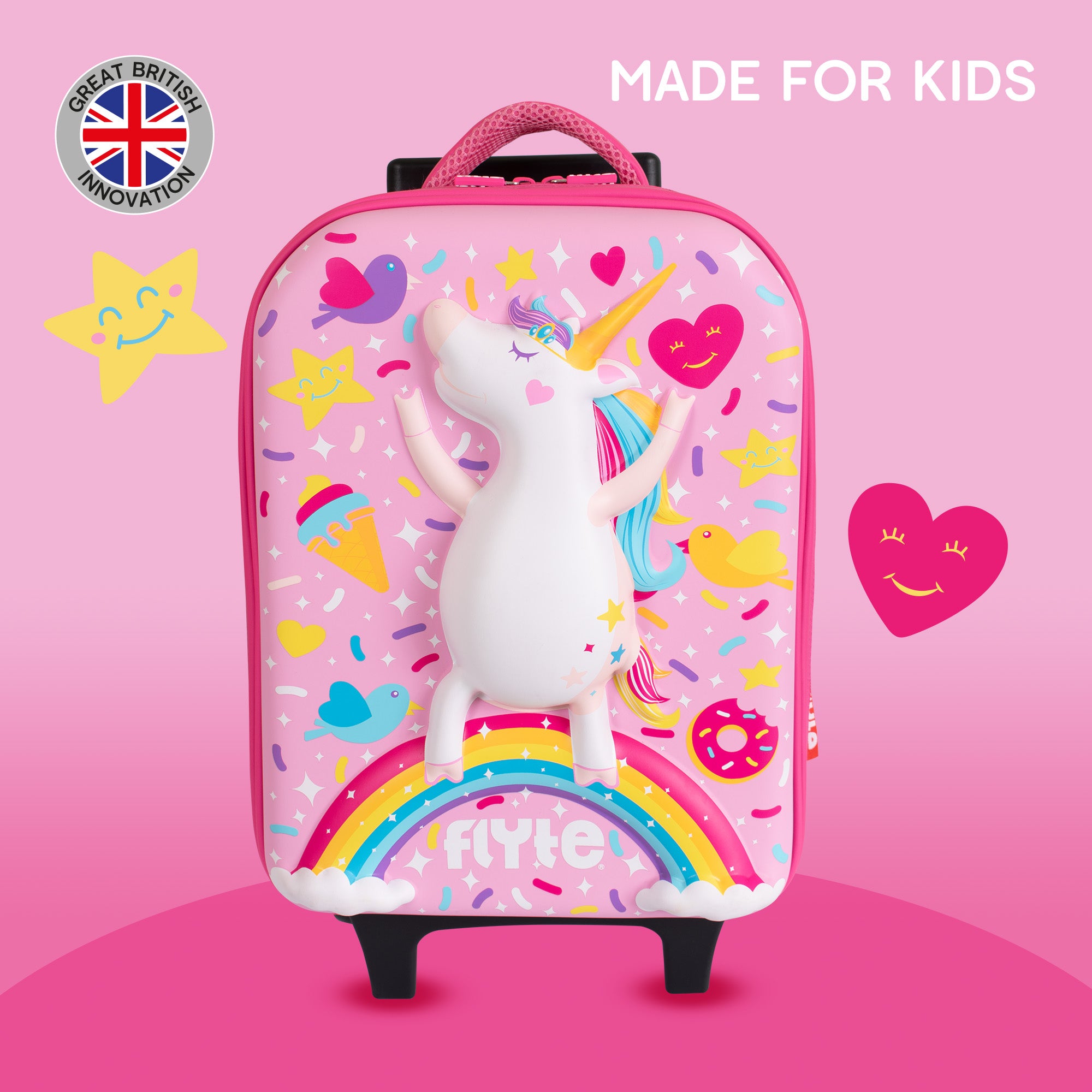 Flyte 2 Wheel 3D Hardtop Cabin Suitcase - Unicorn