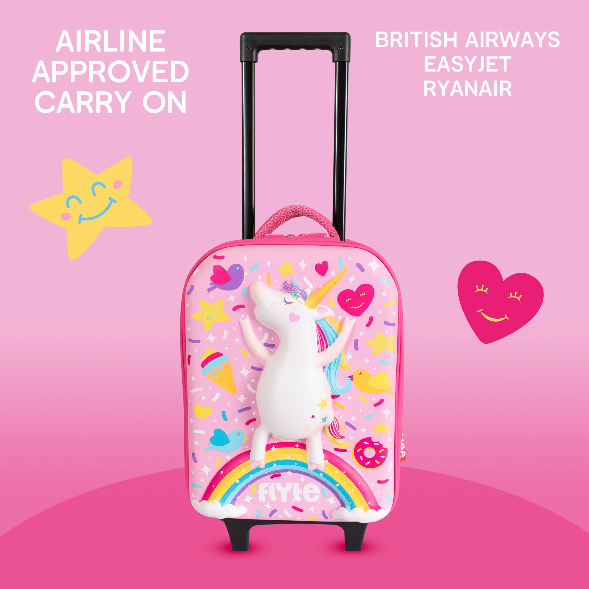 Flyte 2 Wheel 3D Hardtop Cabin Suitcase - Unicorn