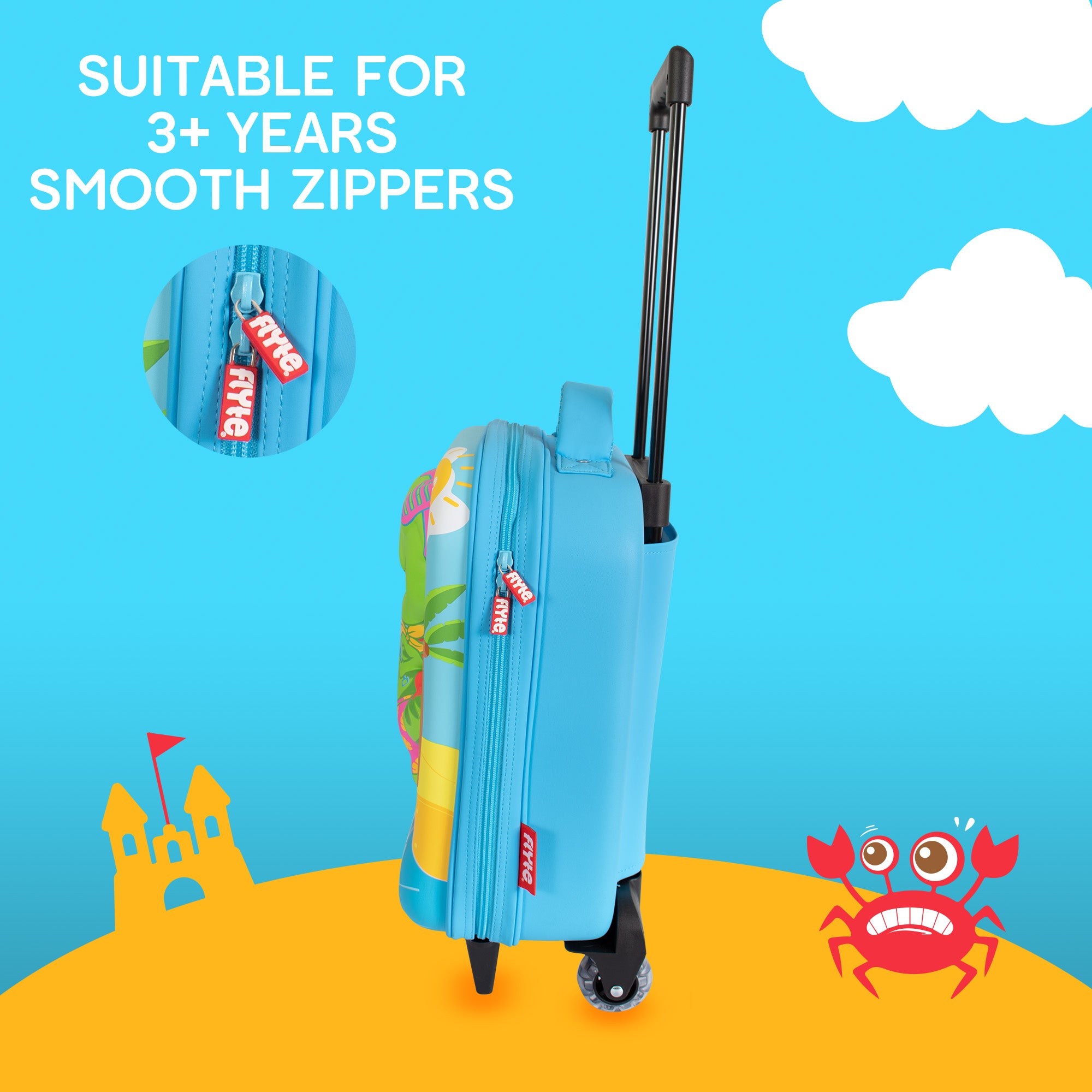 Flyte 2 Wheel 3D Hardtop Cabin Suitcase - Dinosaur