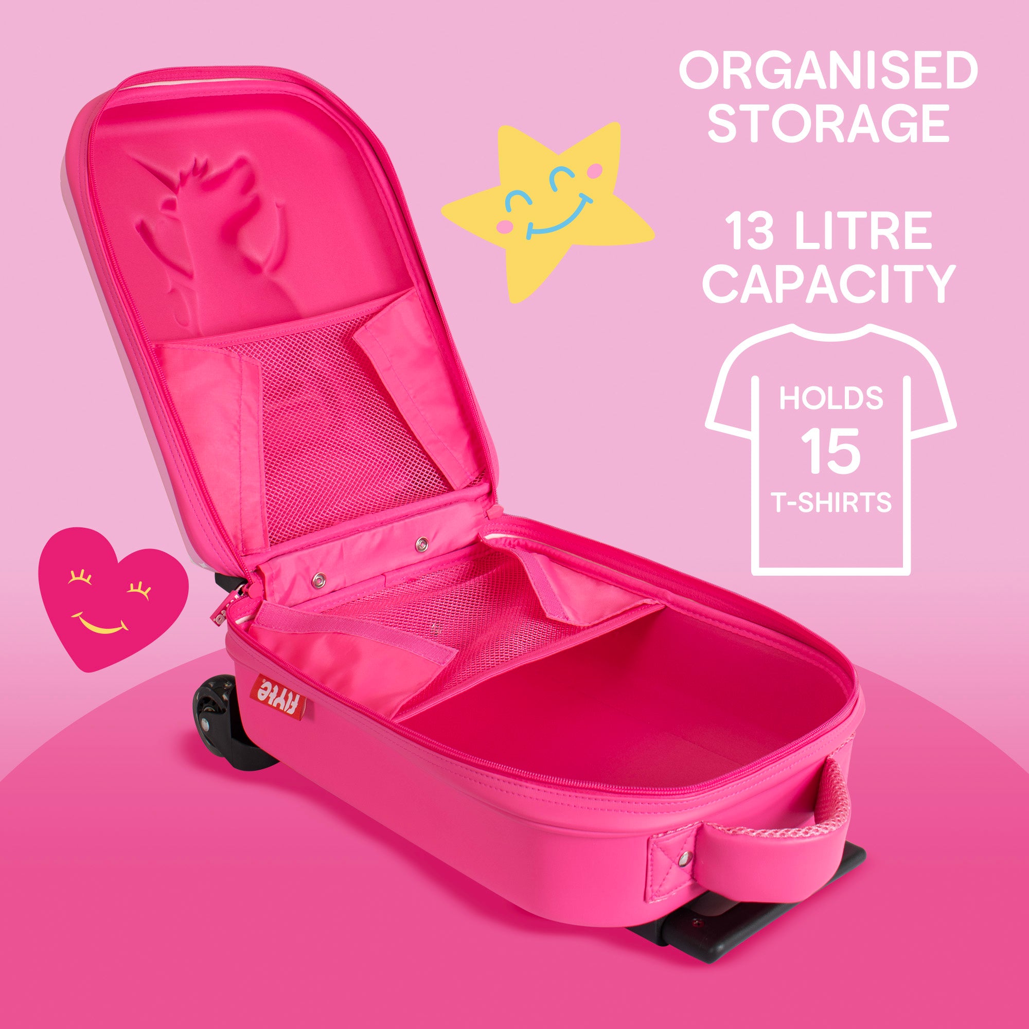 Flyte 2 Wheel 3D Hardtop Cabin Suitcase - Unicorn