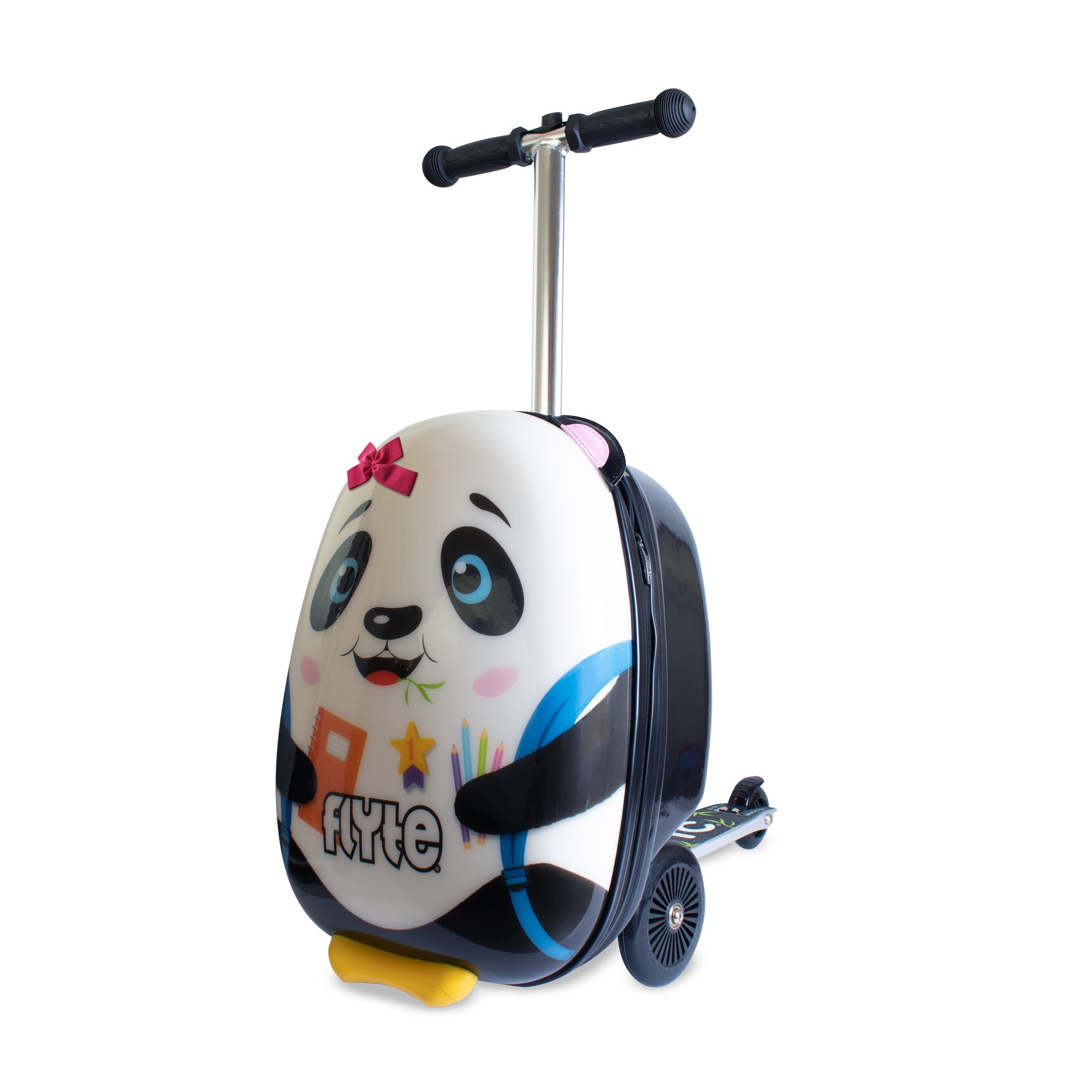 Flyte Midi Penni the Panda scooter suitcase 18 inch with cute panda design and durable construction
