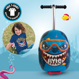 Flyte Midi 18 Inch Stormy the Shark Scooter Suitcase with Free T-Shirt