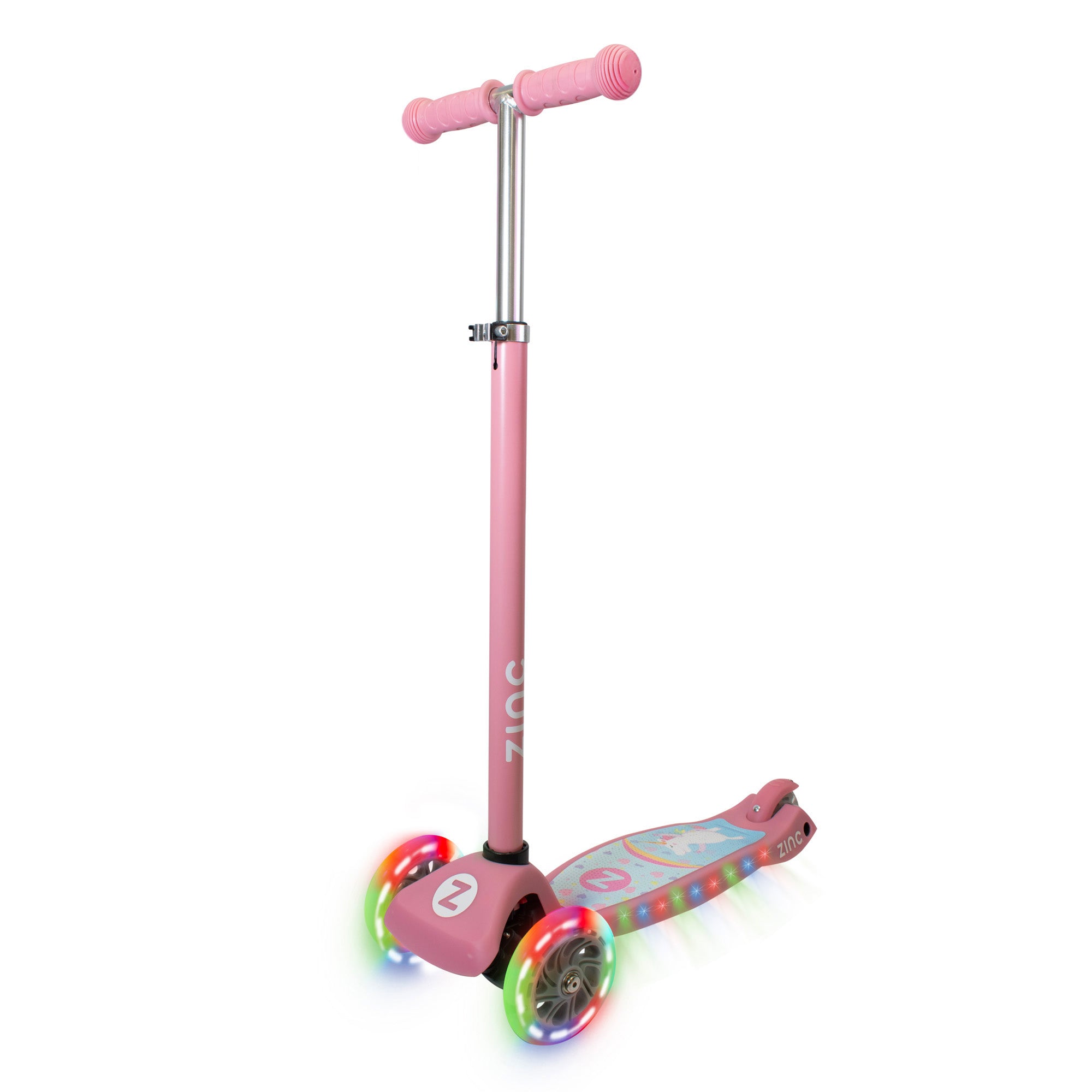Zinc Strobe Non-Folding T-Motion Junior Tri Scooter