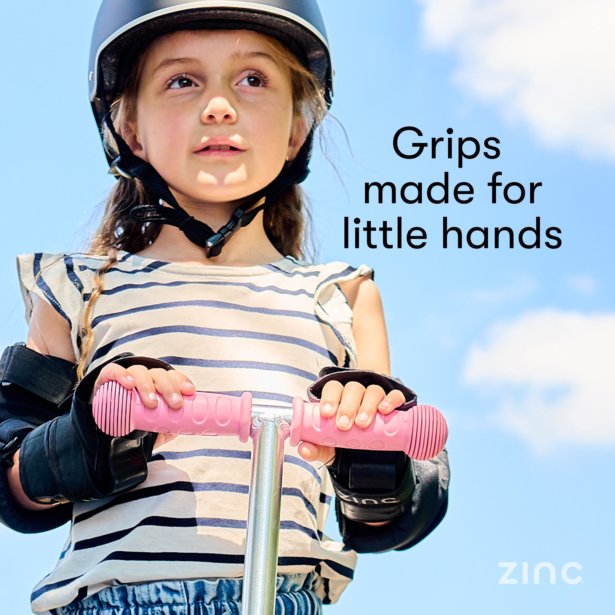 Zinc Strobe Non-Folding T-Motion Junior Tri Scooter soft grips