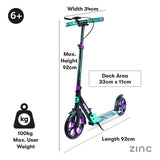Zinc Big Wheeled Folding Verge Pro Scooter