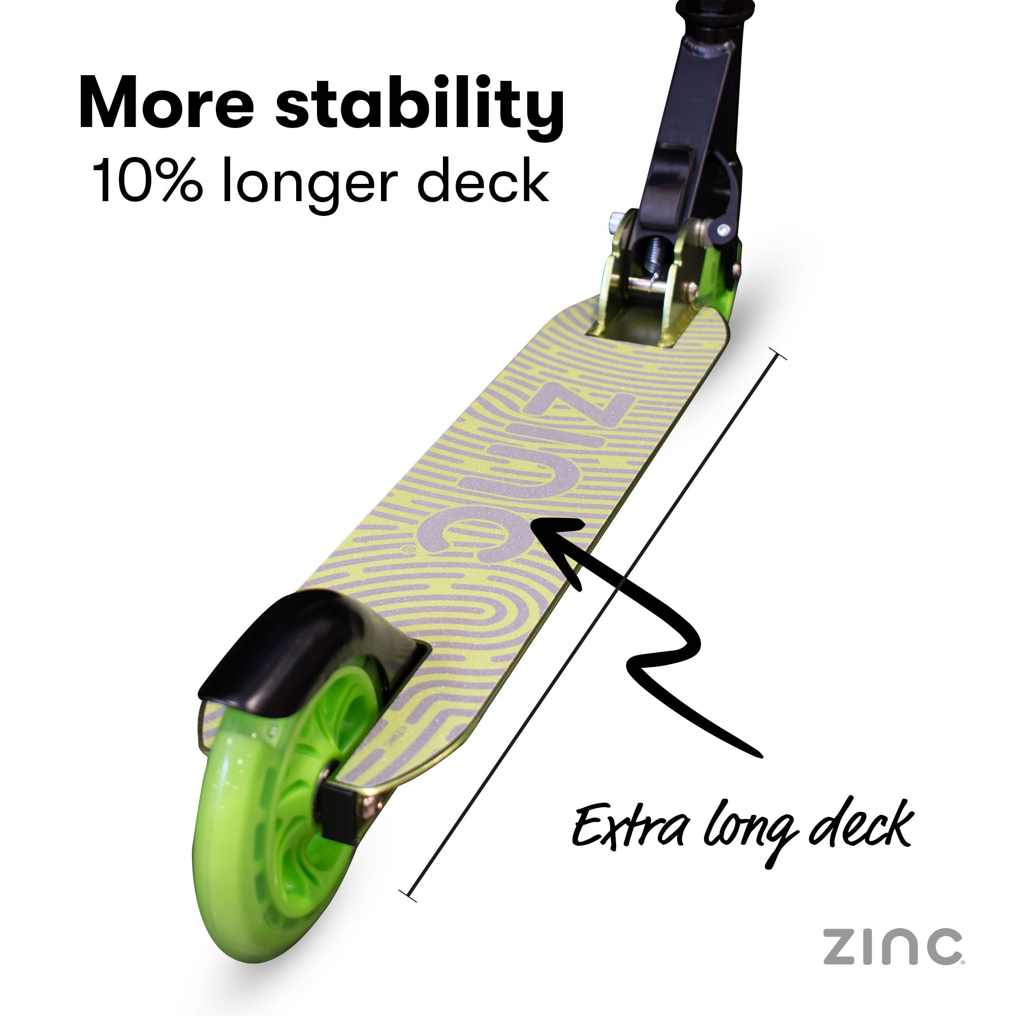 Lightweight folding scooter featuring 120mm wheels, anti-slip grip tape, and adjustable height 71-81cm