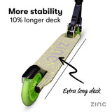 Zinc Two Wheeled Folding Light Up Identity Scooter