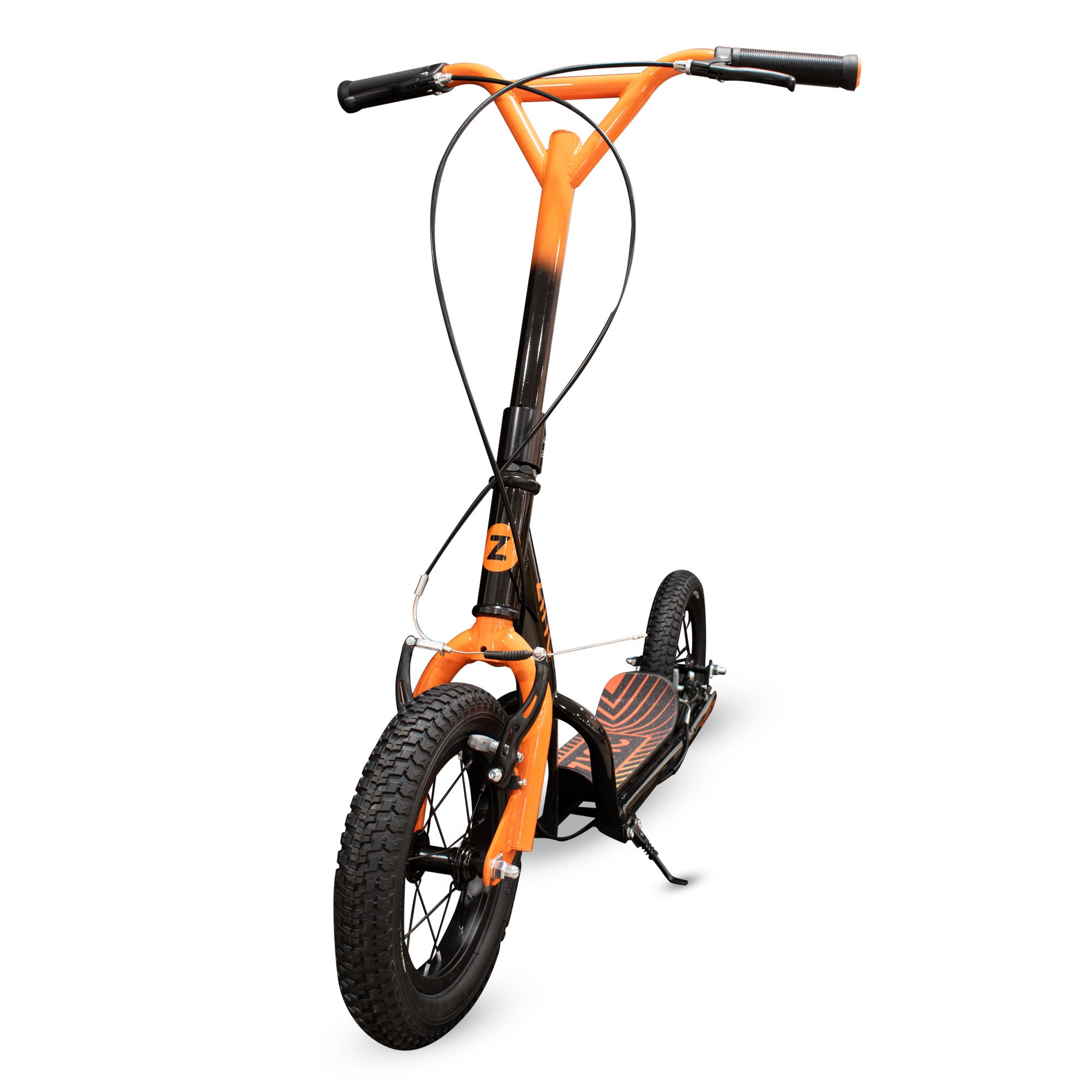 Zinc Radikal 12 Inch Big Wheel BMX Scooter Black Orange - Premium BMX Style Kick Scooter
