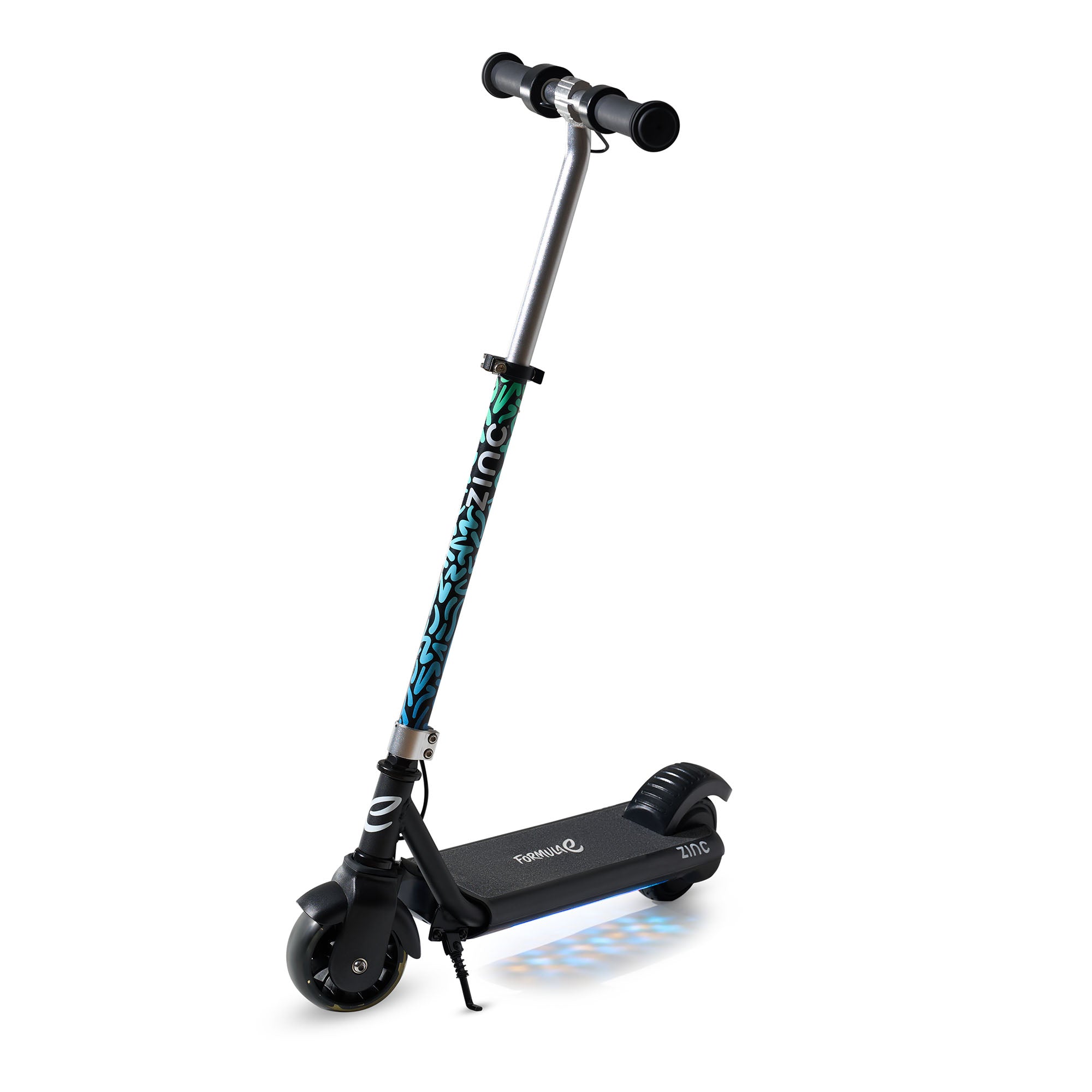 Formula E Scout Torque electric scooter with blue design