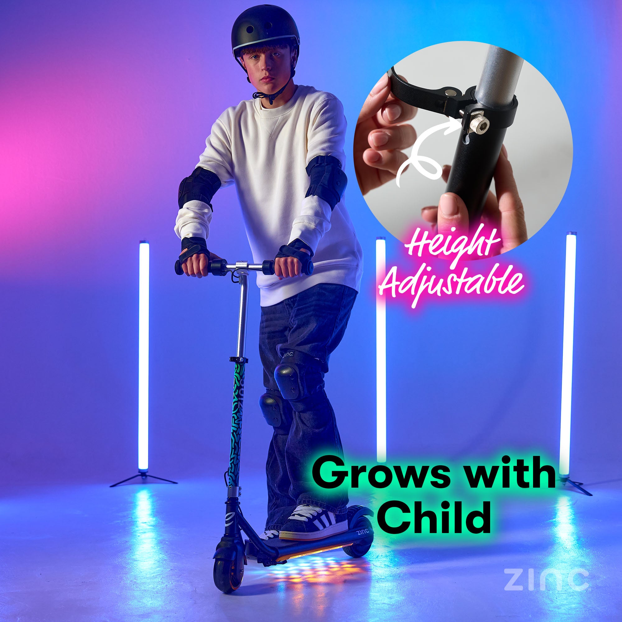 Formula E Scout Torque electric scooter featuring premium design and adjustable height