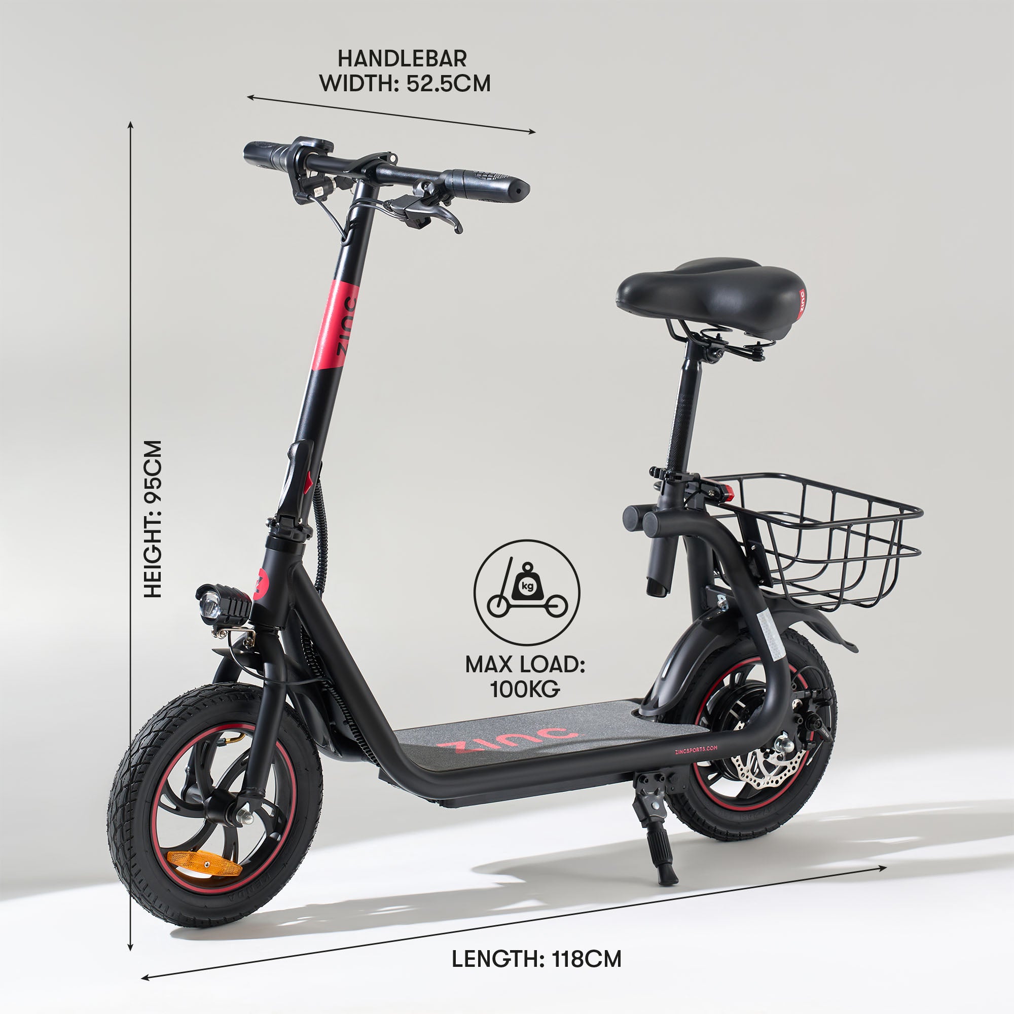 Zinc Liberty 350W Seated Electric Scooter