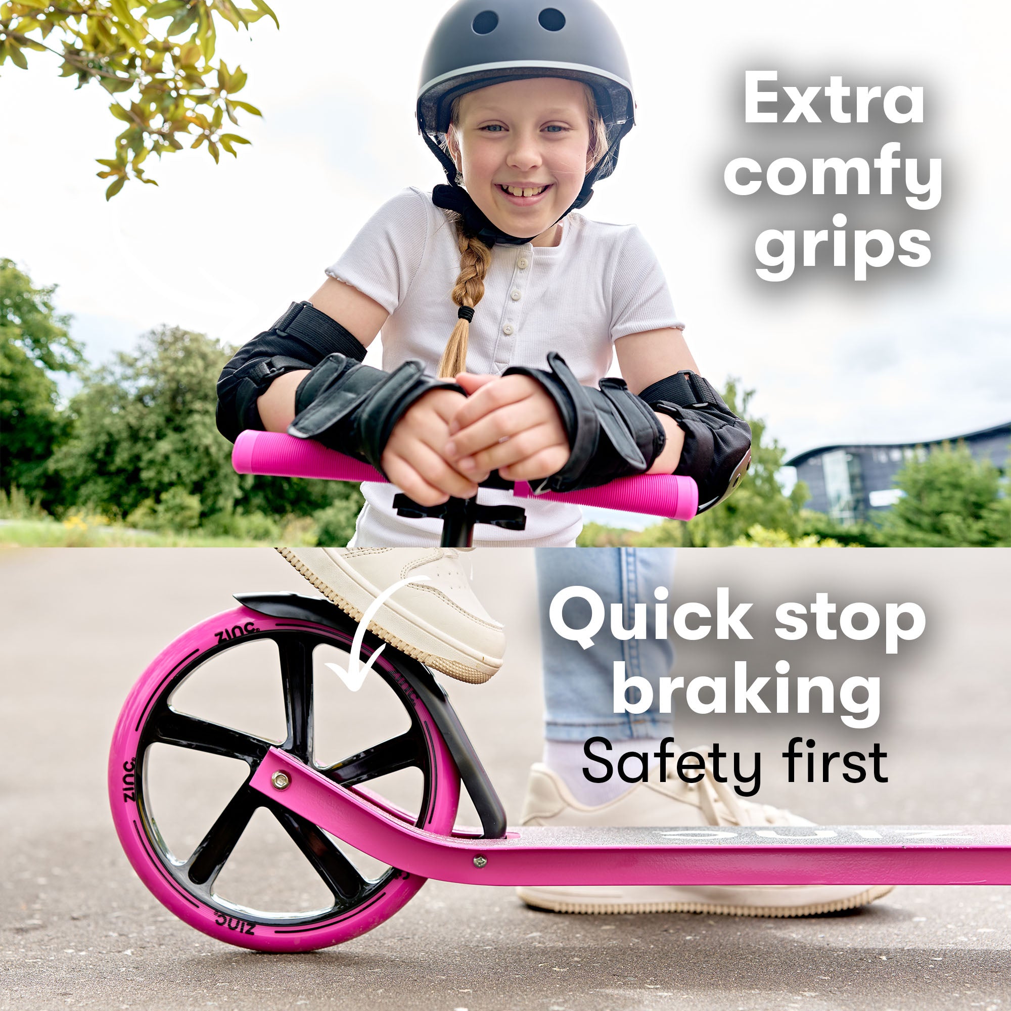 Zinc Cruise Scooter Brake Pad Detail - Reliable Friction Brake for 200mm Wheel Scooter