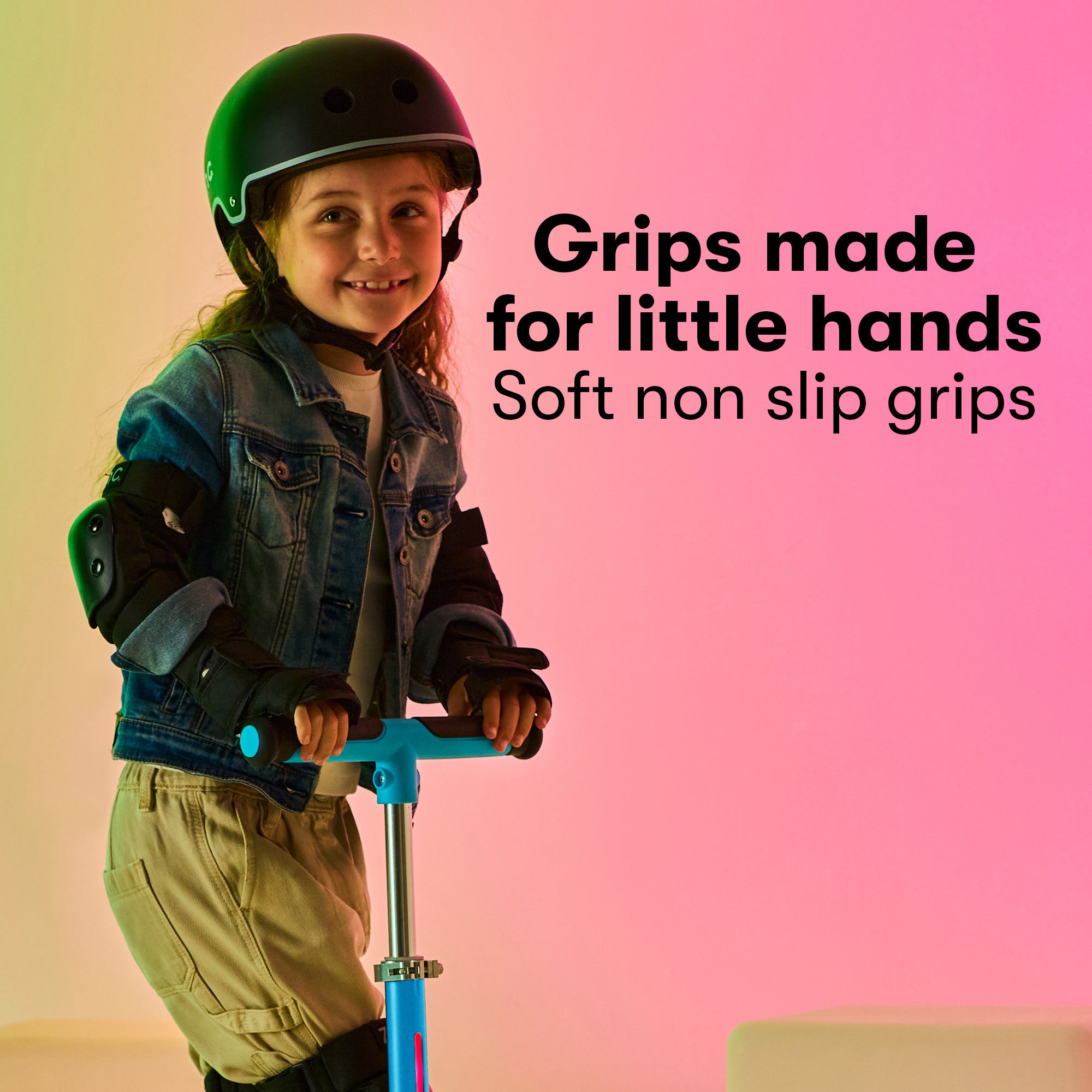 Zinc T-Motion Shine scooter blue highlighting soft hand grips