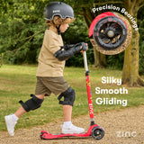 Zinc Three Wheeled Explorer Non Folding Scooter with Light Up Wheels - Racing Car