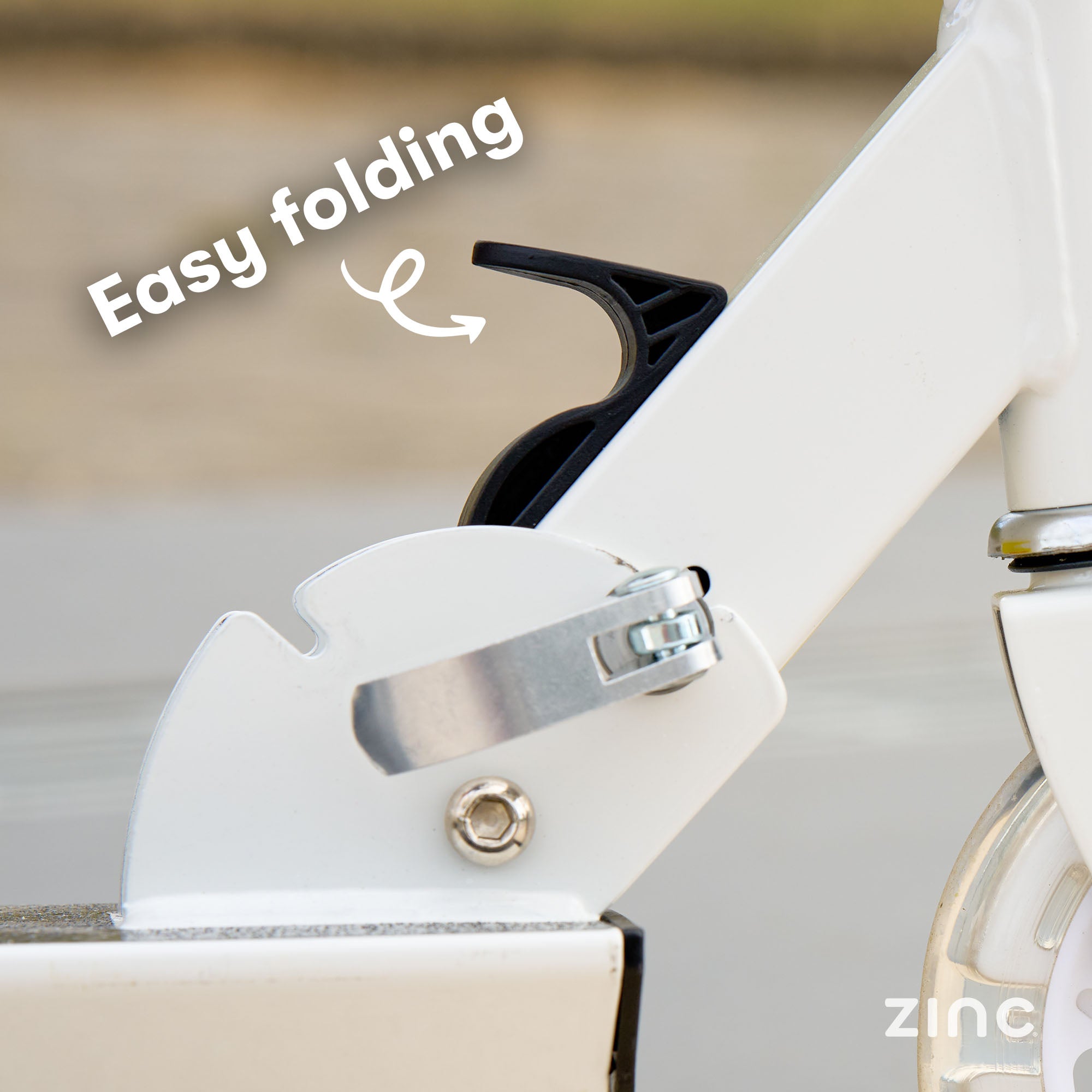 Compact folding scooter with one-click folding mechanism for easy storage and transport