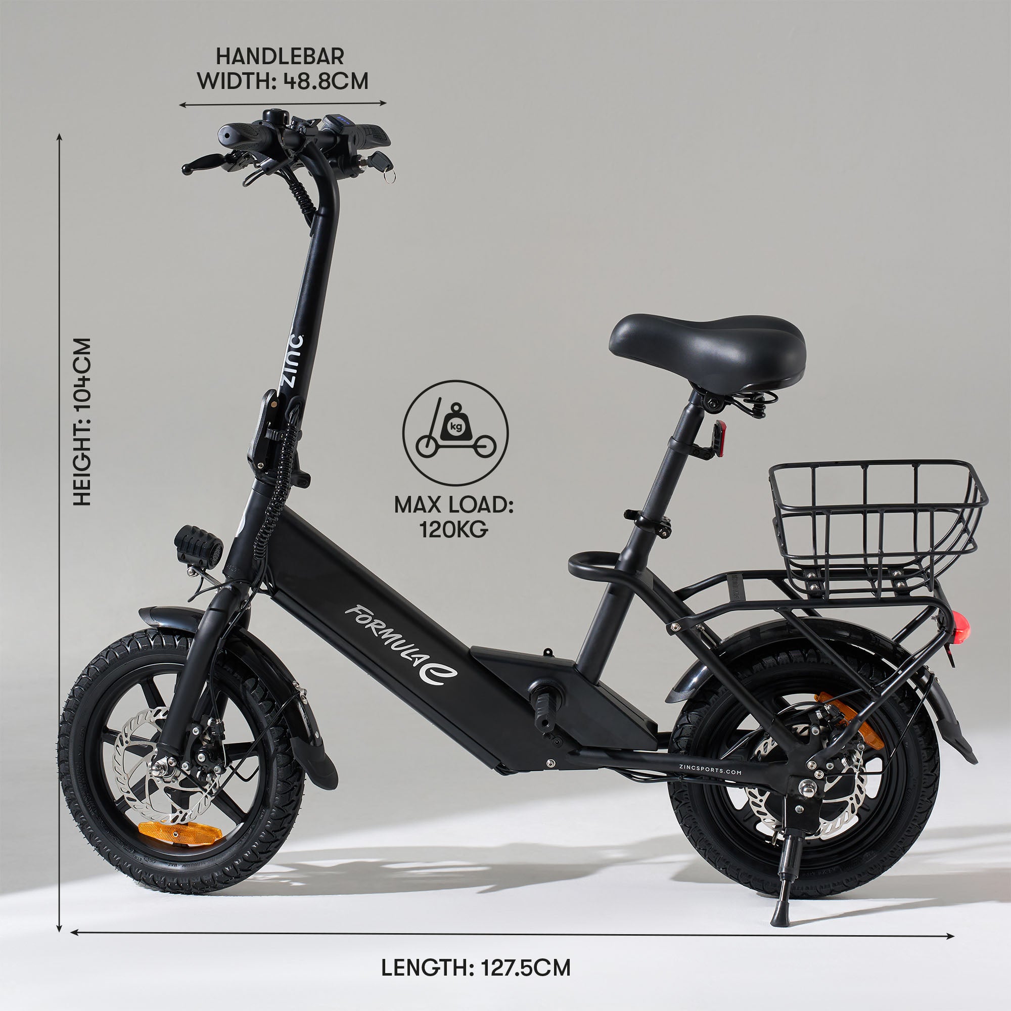 Electric seated scooter reaching 15.5mph on smooth surfaces with quiet powerful 250W motor