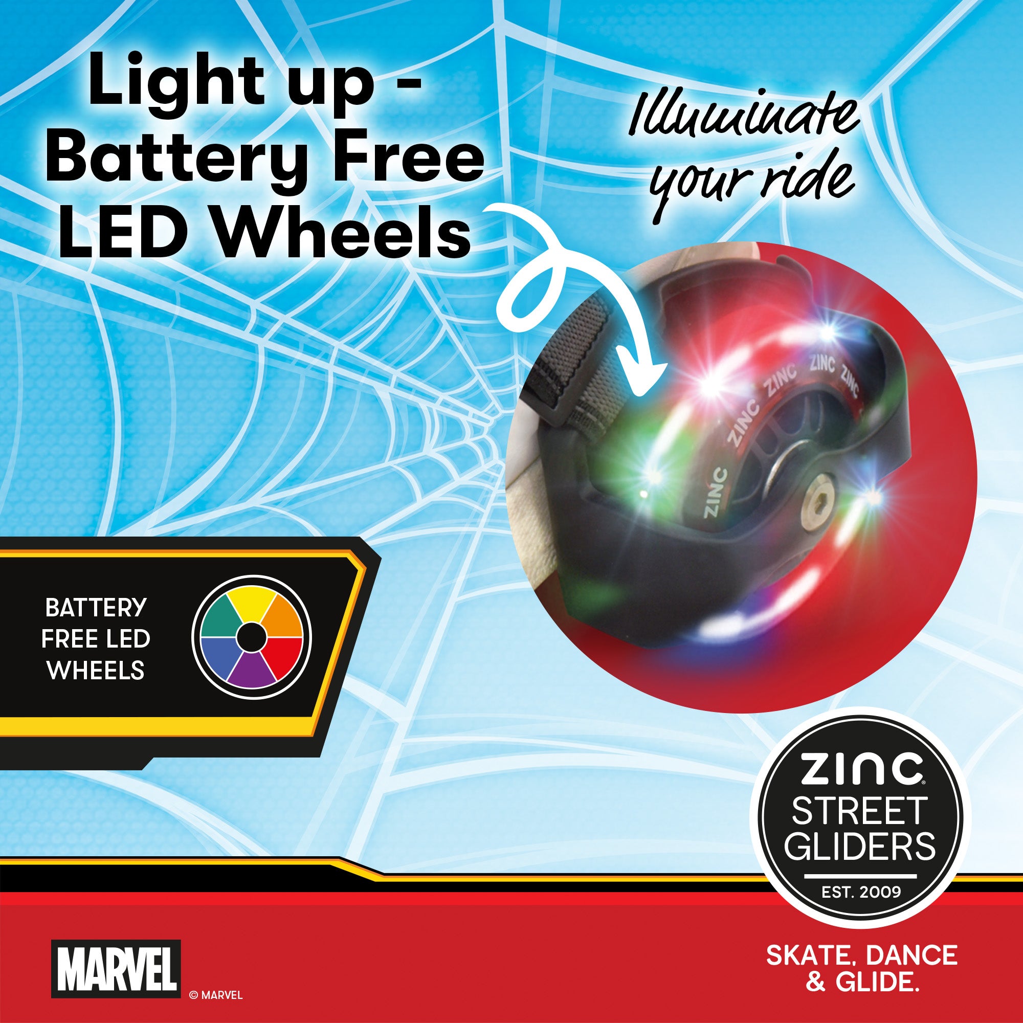 Zinc Marvel Spiderman Street Gliders