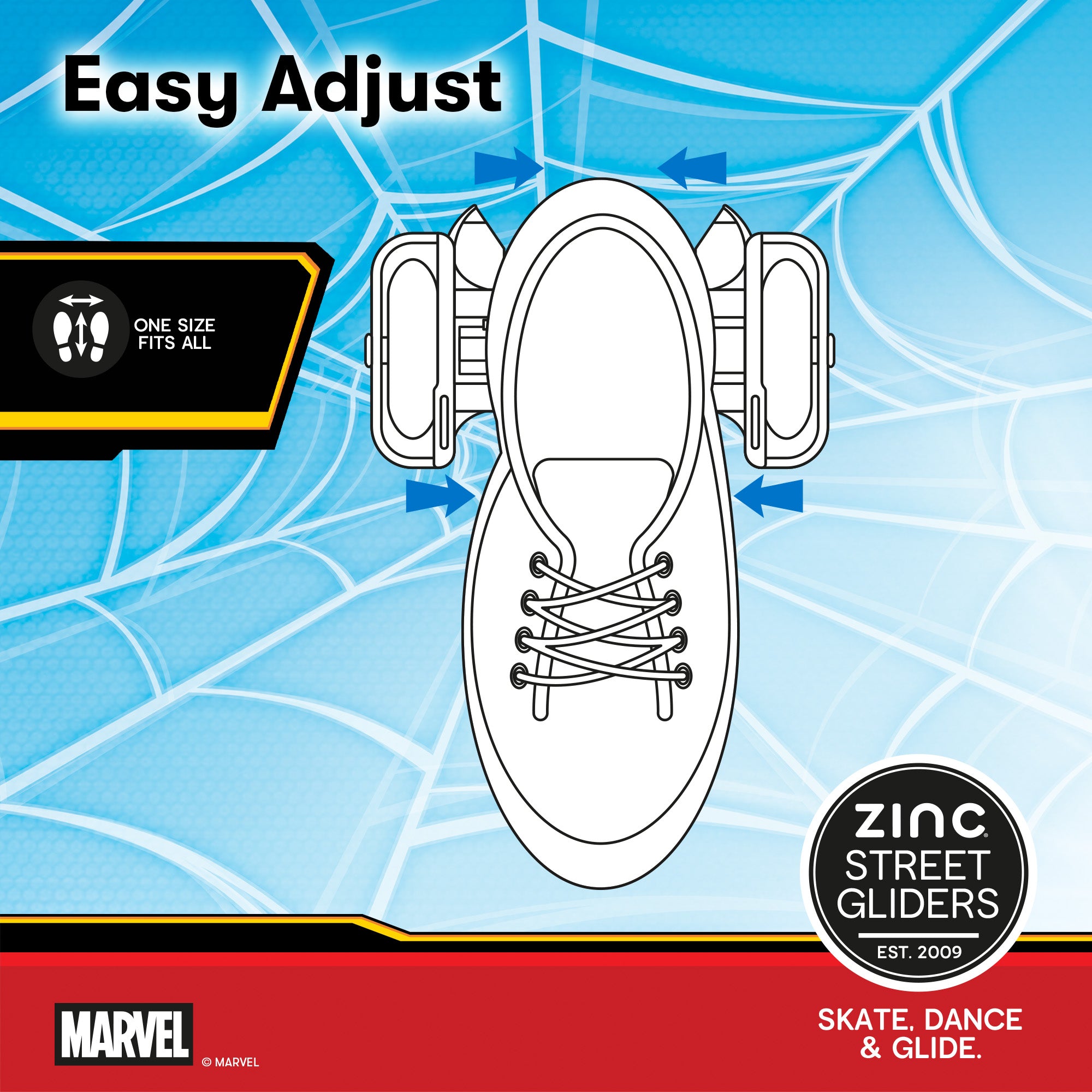 Zinc Marvel Spiderman Street Gliders
