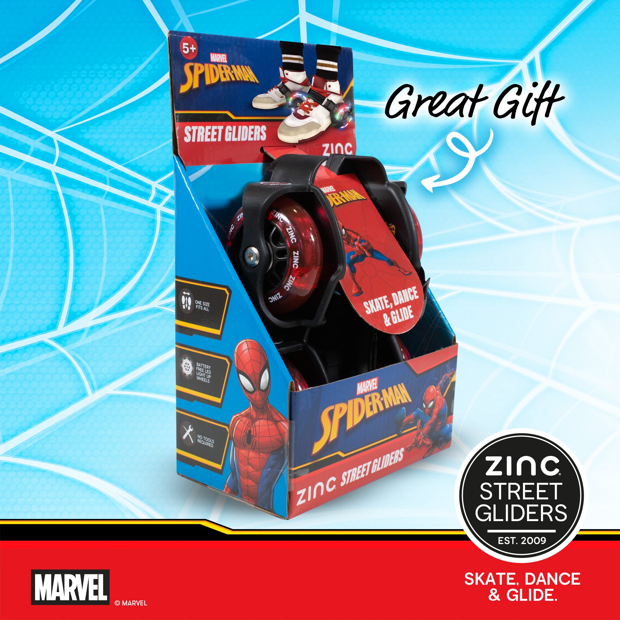 Zinc Marvel Spiderman Street Gliders