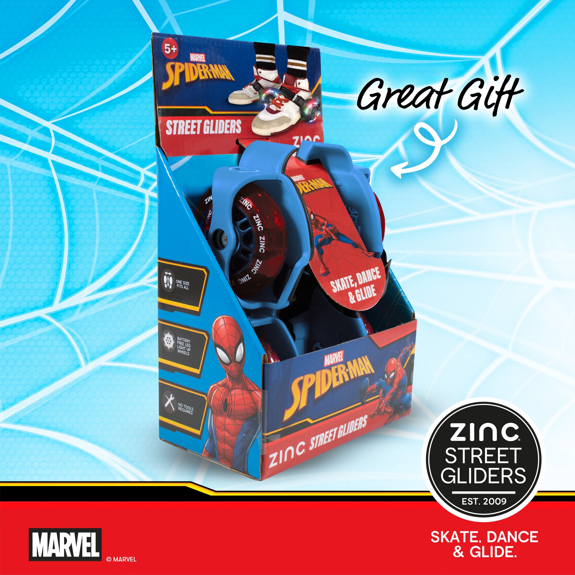Zinc Marvel Spiderman Street Gliders