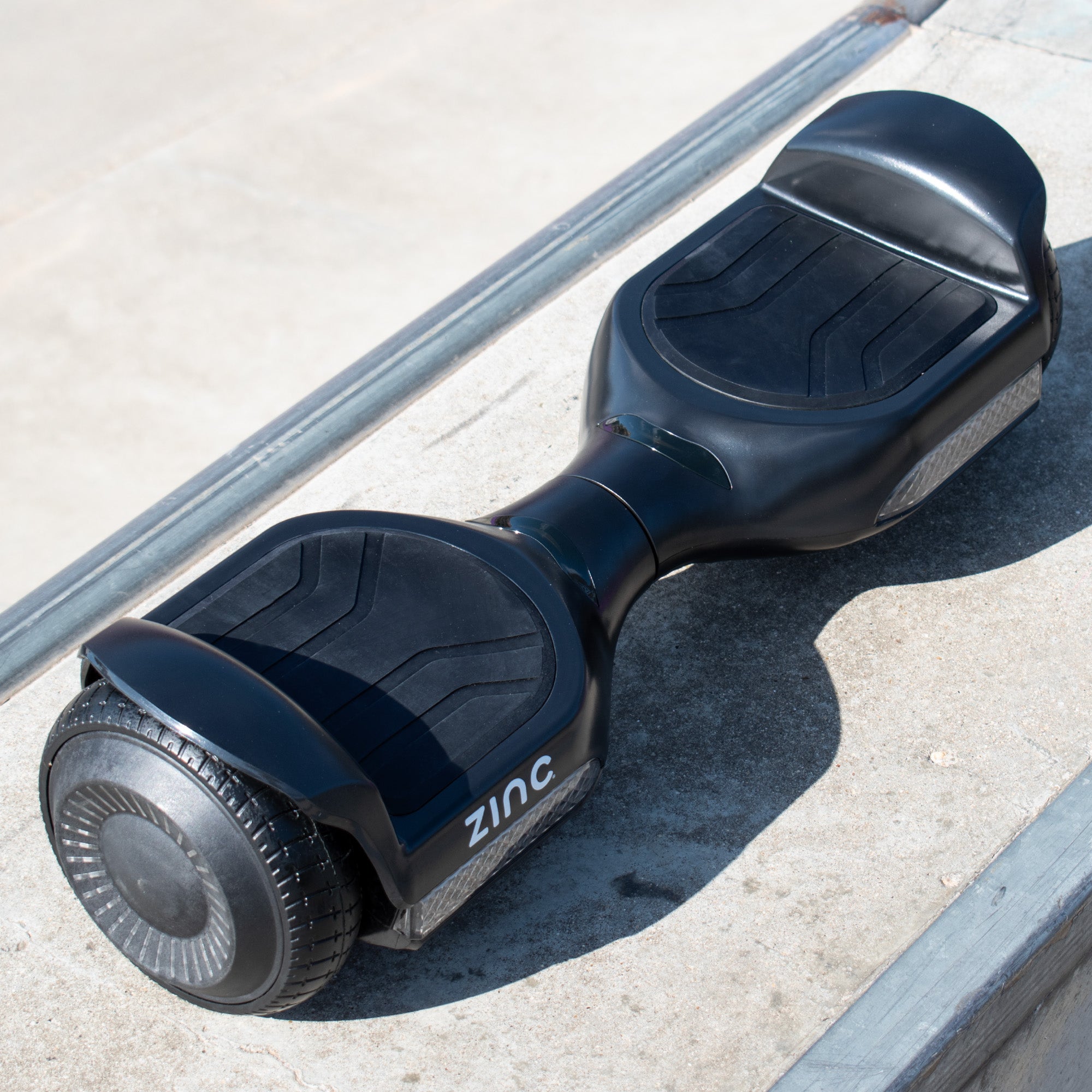 Zinc Allstar self balancing hoverboard with LED lights and 6.3-inch wheels for fun outdoor riding