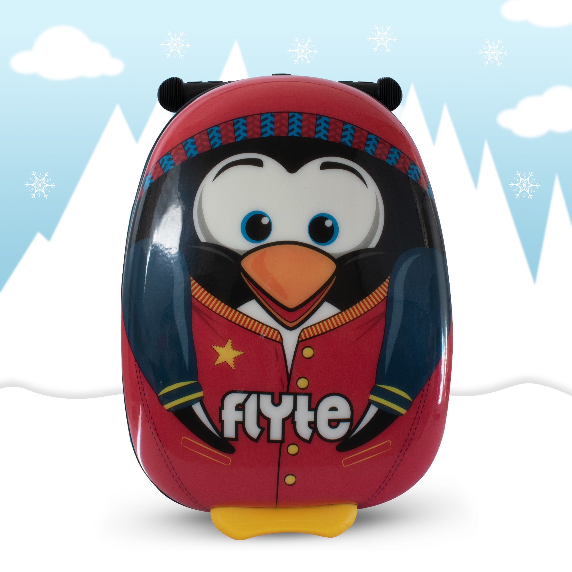 Perry the Penguin scooter suitcase demonstration video showing transformation and riding features