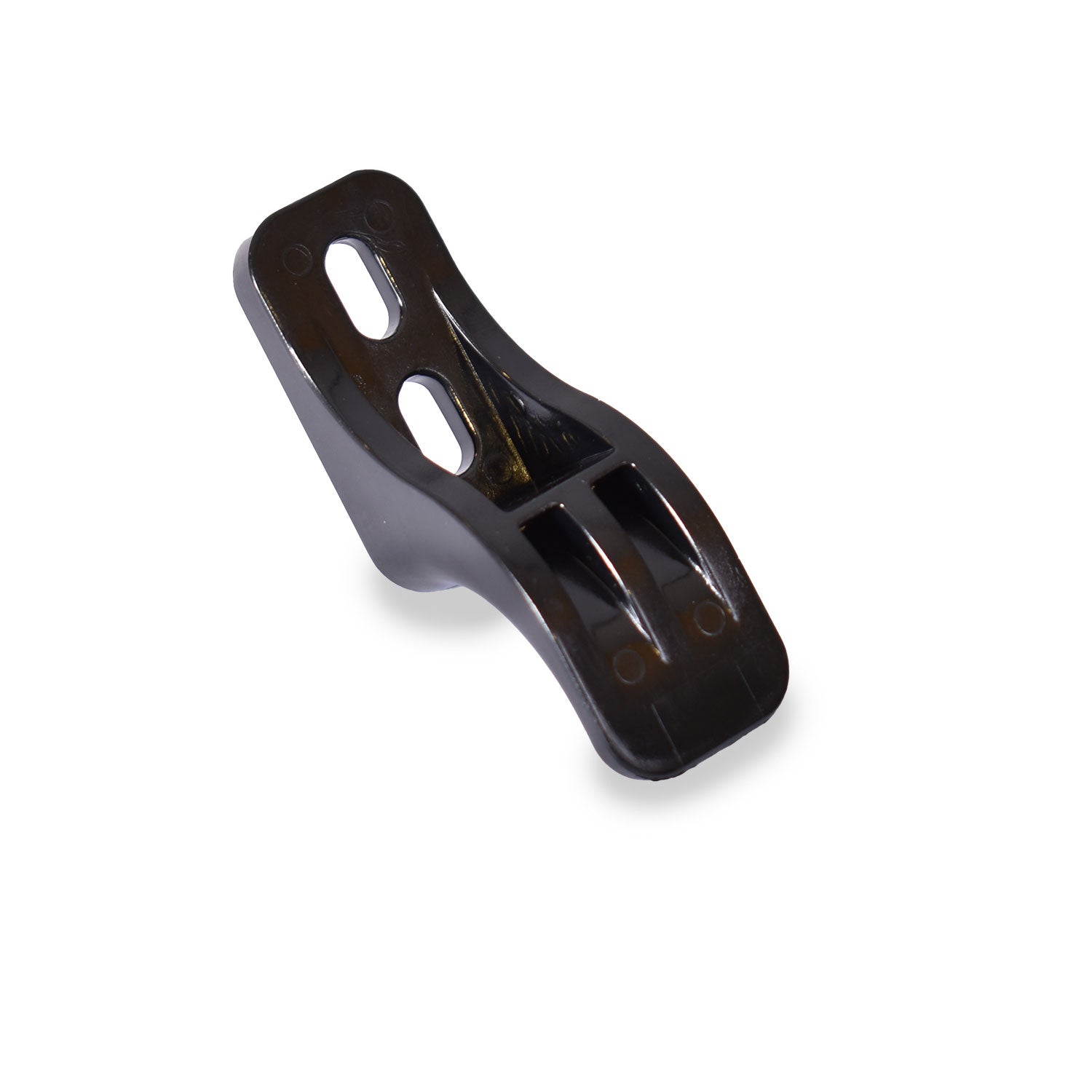 A black folding pole hook designed for use with electric scooters.