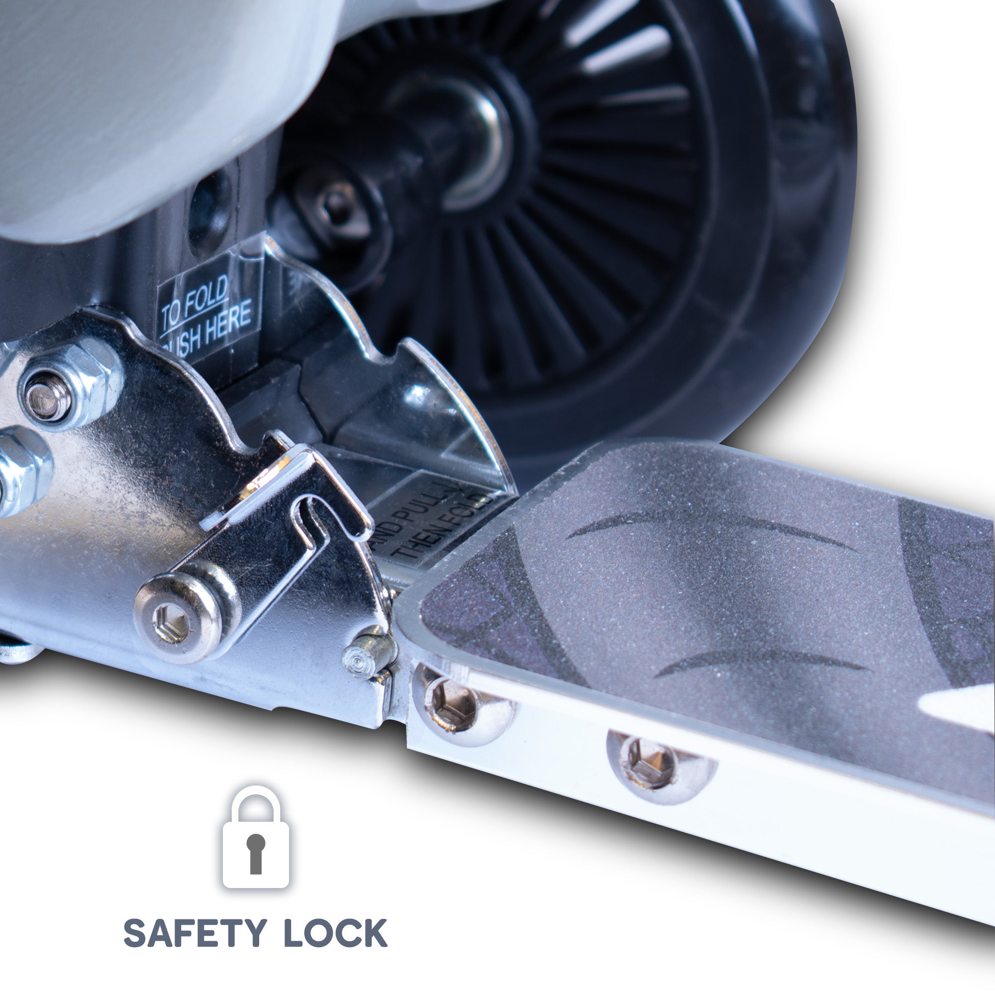 Flyte Eddie Elephant scooter suitcase safety lock mechanism for secure travel and child protection