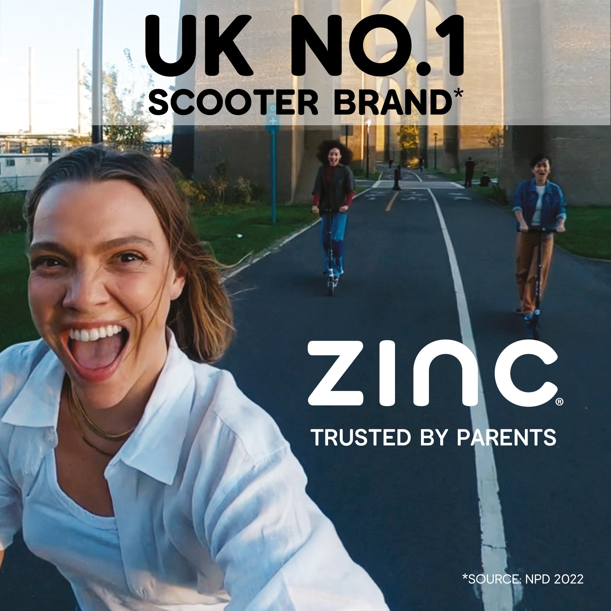 UK's No 1 Scooter Brand - Zinc Sports Quality Badge