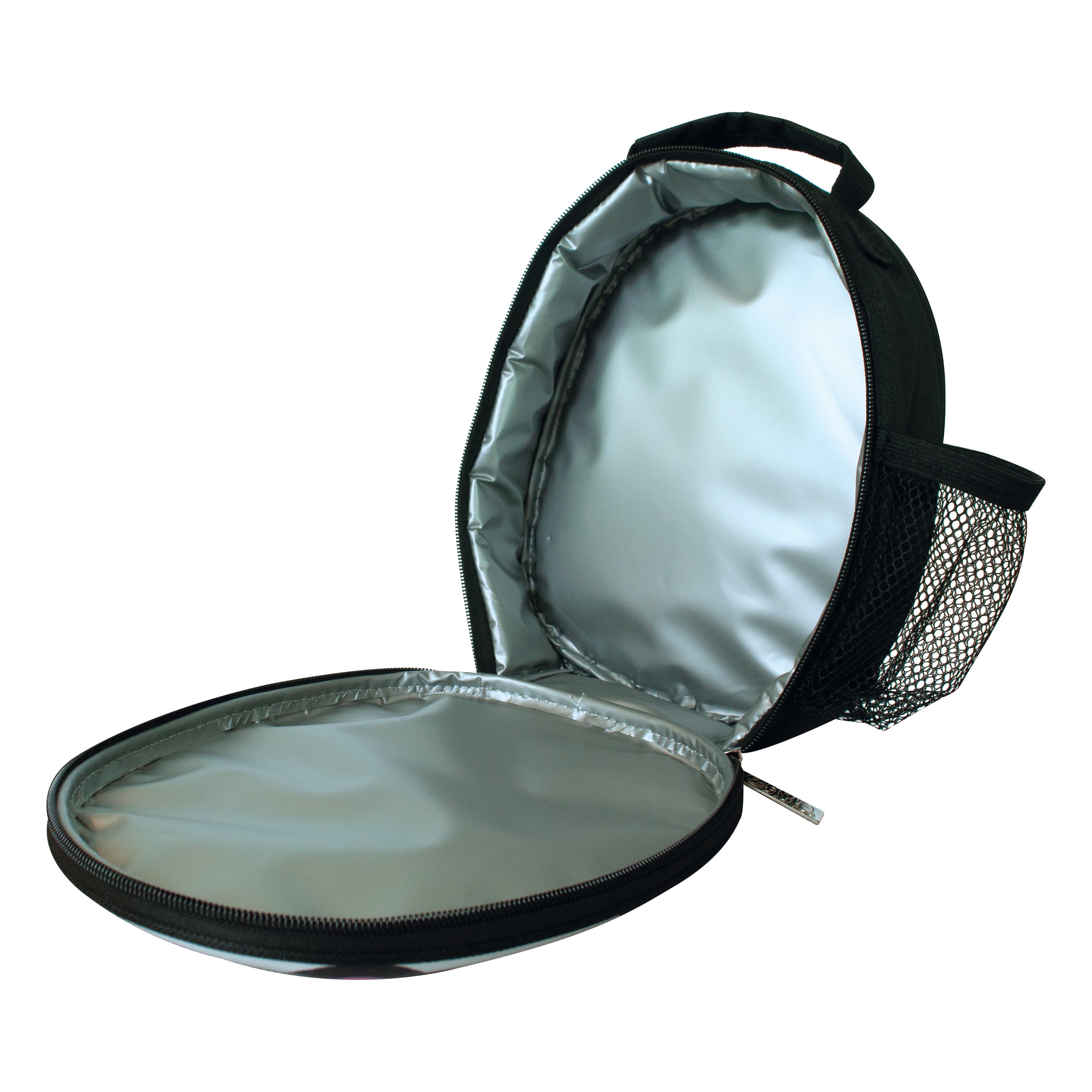 Flyte lunch bag panda design close-up - durable kids insulated lunch box by ZINC