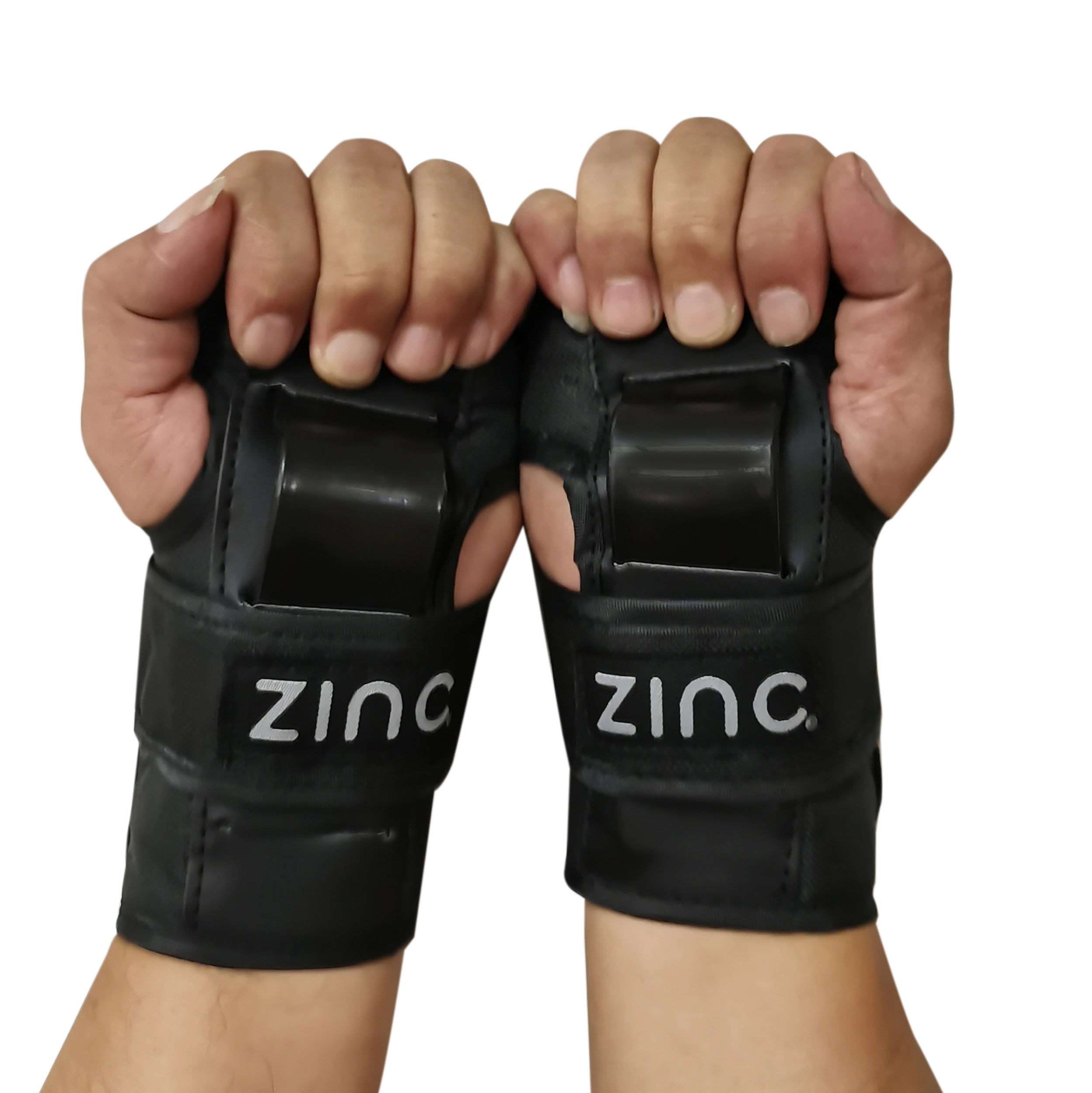 Zinc Pro Pad Set elbow pads and wrist guards displaying secure Velcro straps and durable construction