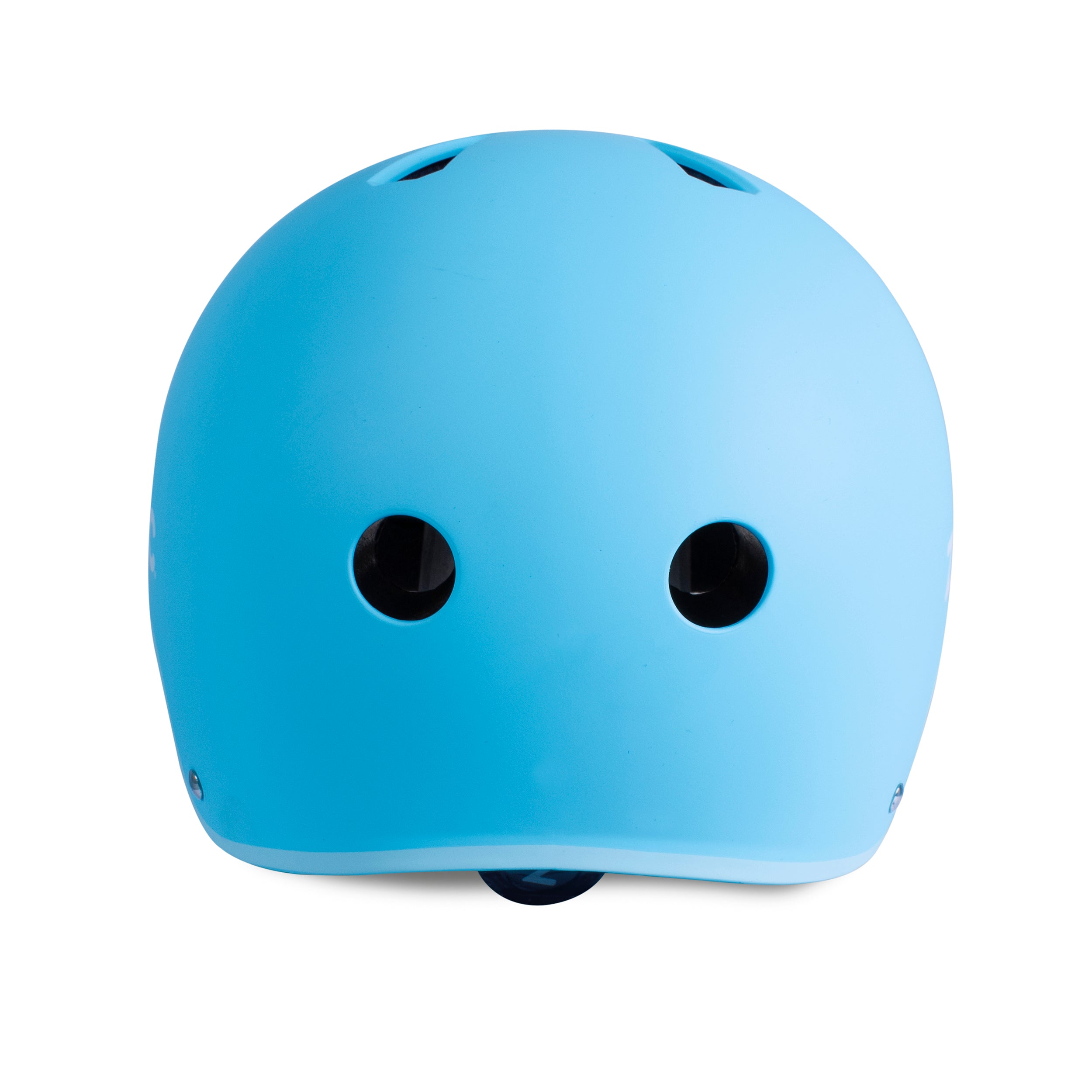 Back view of Zinc Move blue helmet displaying cooling vents and size adjustment dial