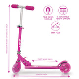 Zinc Flash Folding Scooter with Light Up Wheels