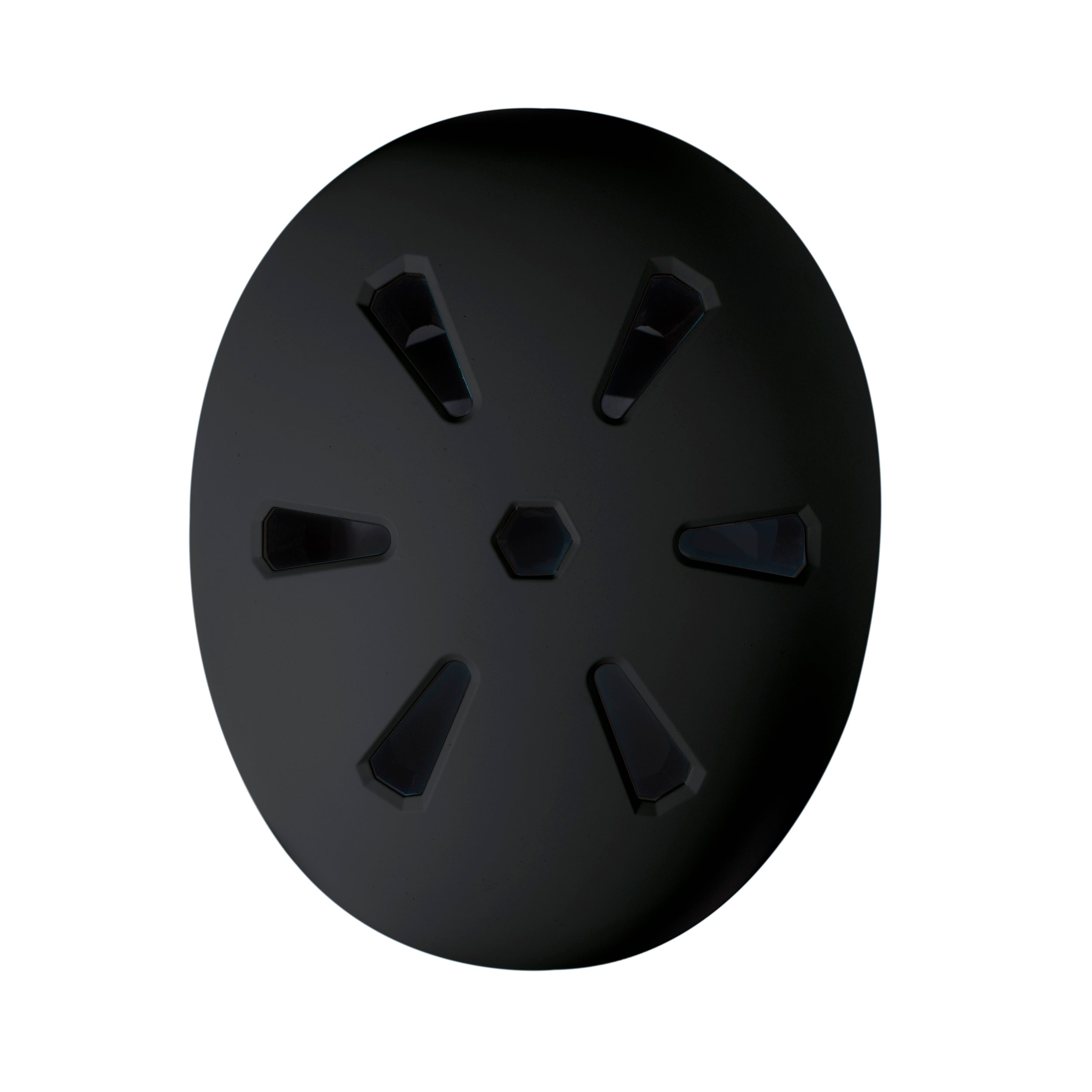 Top view of Black Zinc Move helmet displaying 12 cooling vents and aerodynamic design