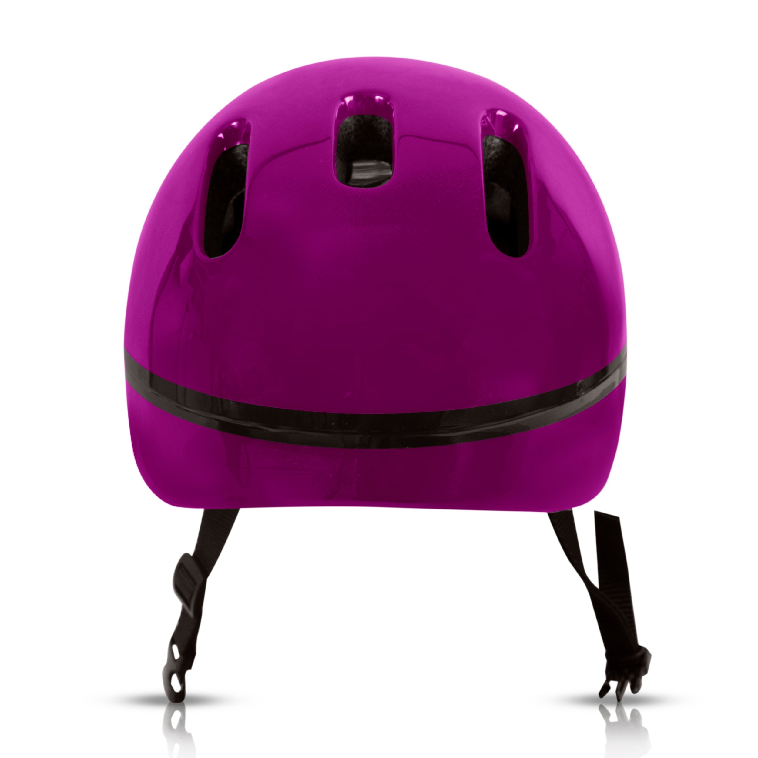 Zinc children's plumb bike helmet back view displaying cooling vents and size adjustment dial