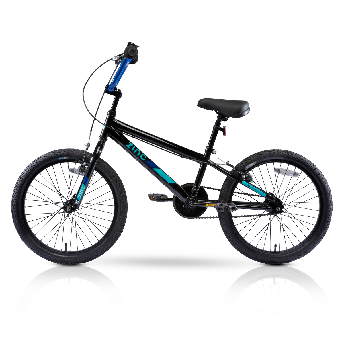 Zinc Switch BMX Bike Side View - 20 Inch Wheels with Front and Rear V-Brakes