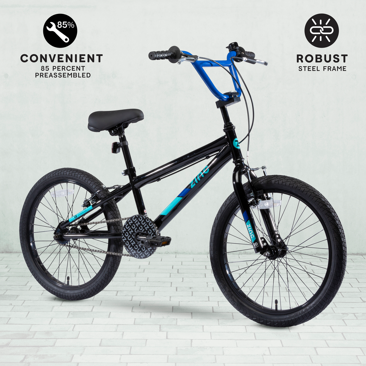 Zinc Switch BMX Bike Specifications Other Side - 7+ Years Rating with Safety Features and Durable Frame