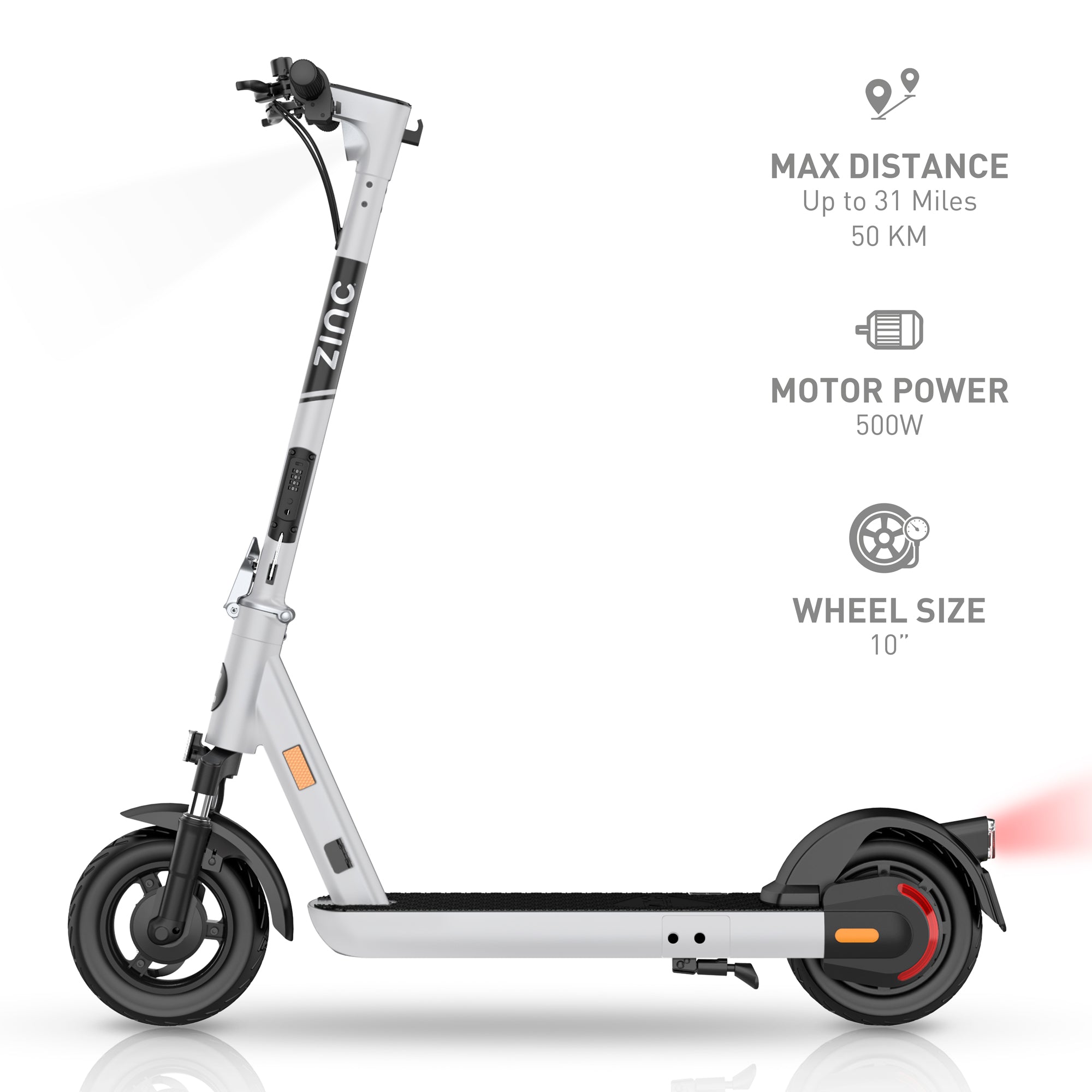 500W electric scooter with 6-hour fast charging and impressive 31-mile maximum range capability