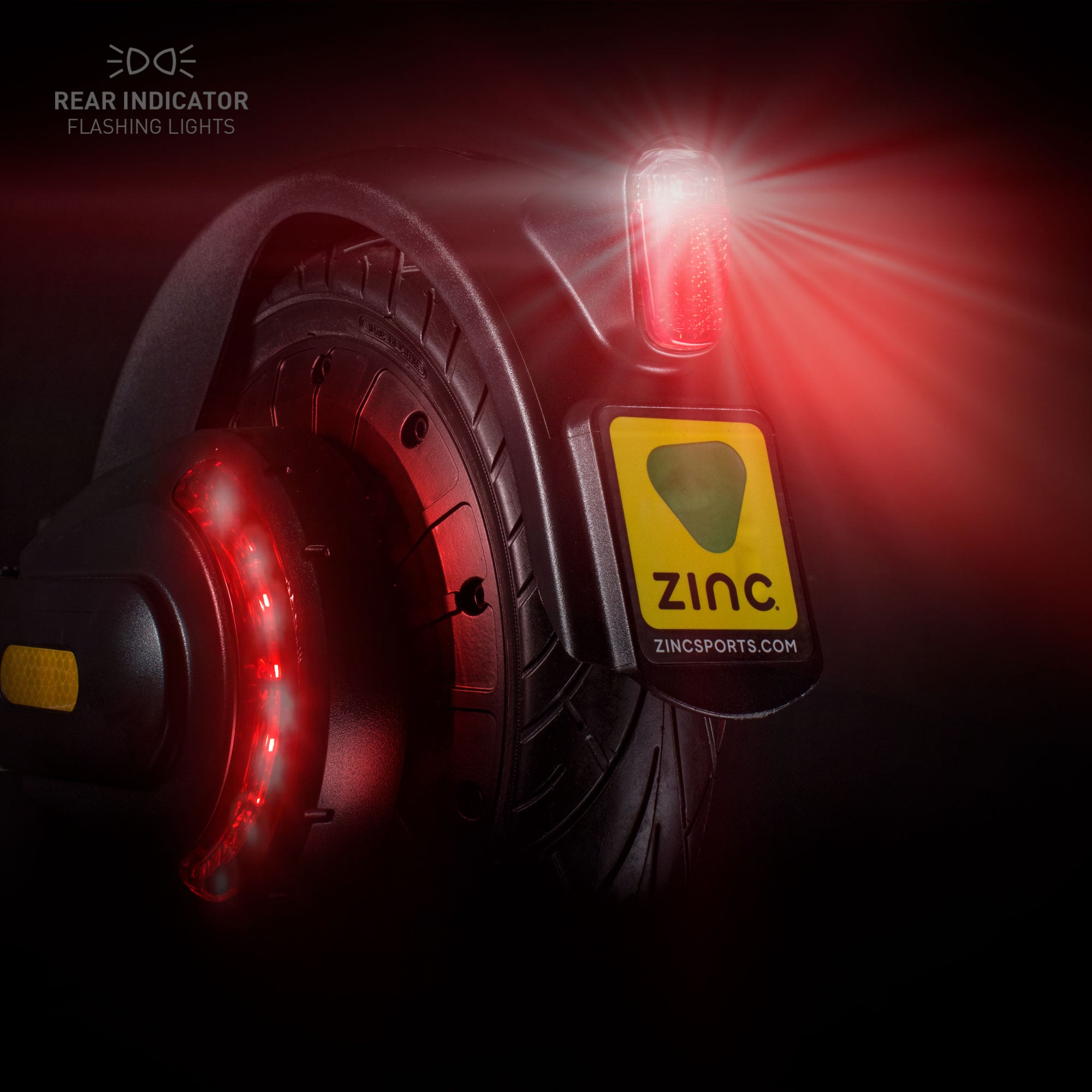 Electric scooter featuring powerful LED headlight, taillight, and reflectors for safe night riding