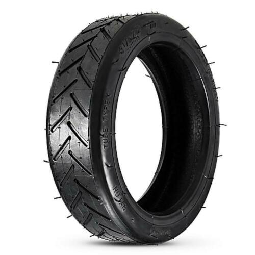 A single black electric scooter tyre with tread pattern, designed for use on electric scooters.